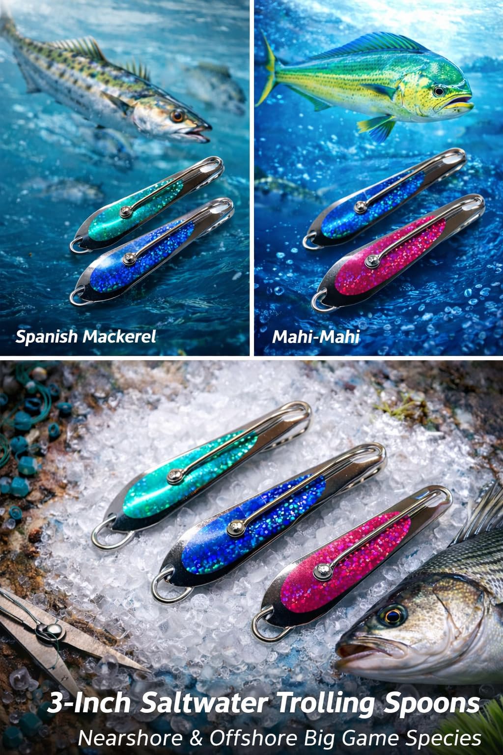 Amazon.co.jp: 海水トローリングスプーン スパニッシュ サバ マグロ