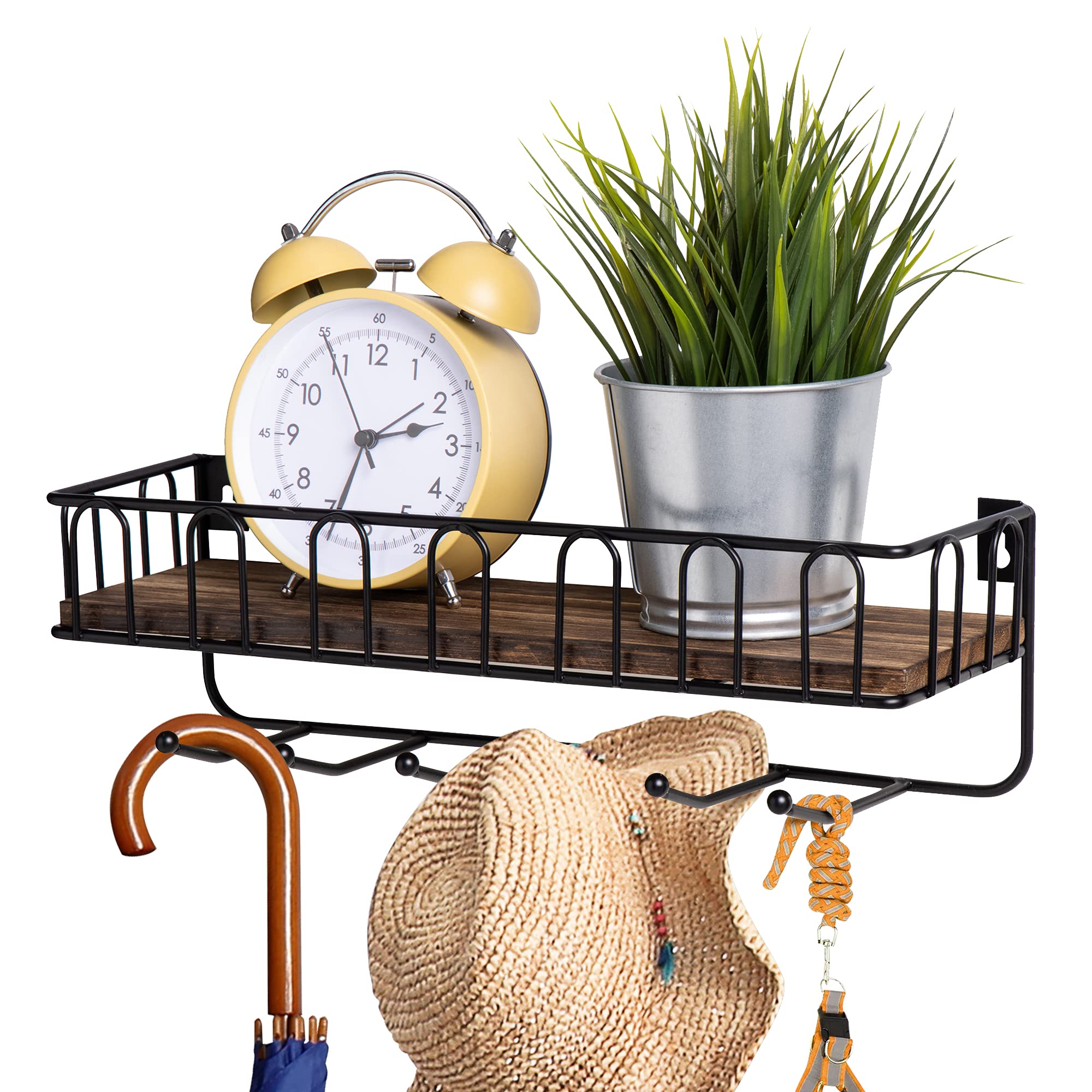 Key Holder for Wall，Key Hooks for Wall, Mail Organizer Wall Mount Key Rack Hanger Holder Decorative Metal Wire Mesh Mail and Key Holder for Wall with Shelf, Entryway, Bathroom, Living Room by DB