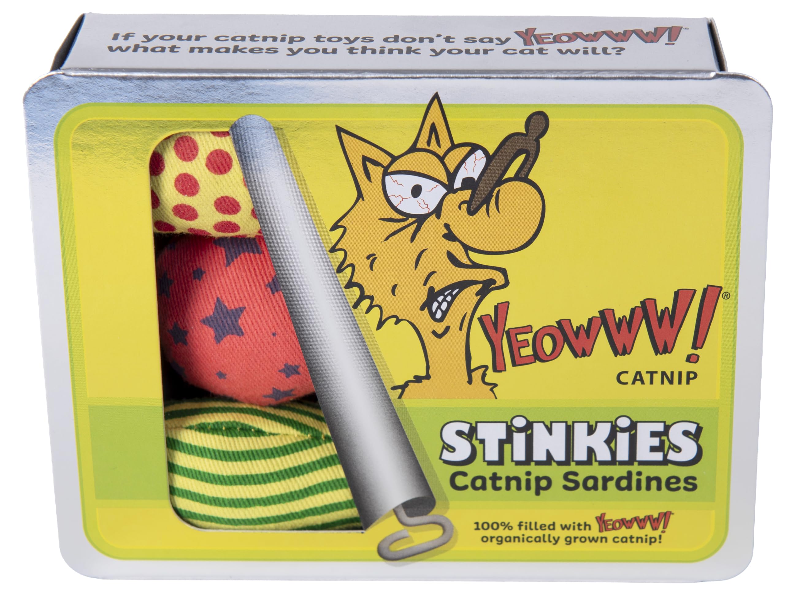 YEOWWW,Multi - 3 stinkies catnip sardines in can - 1 piece
