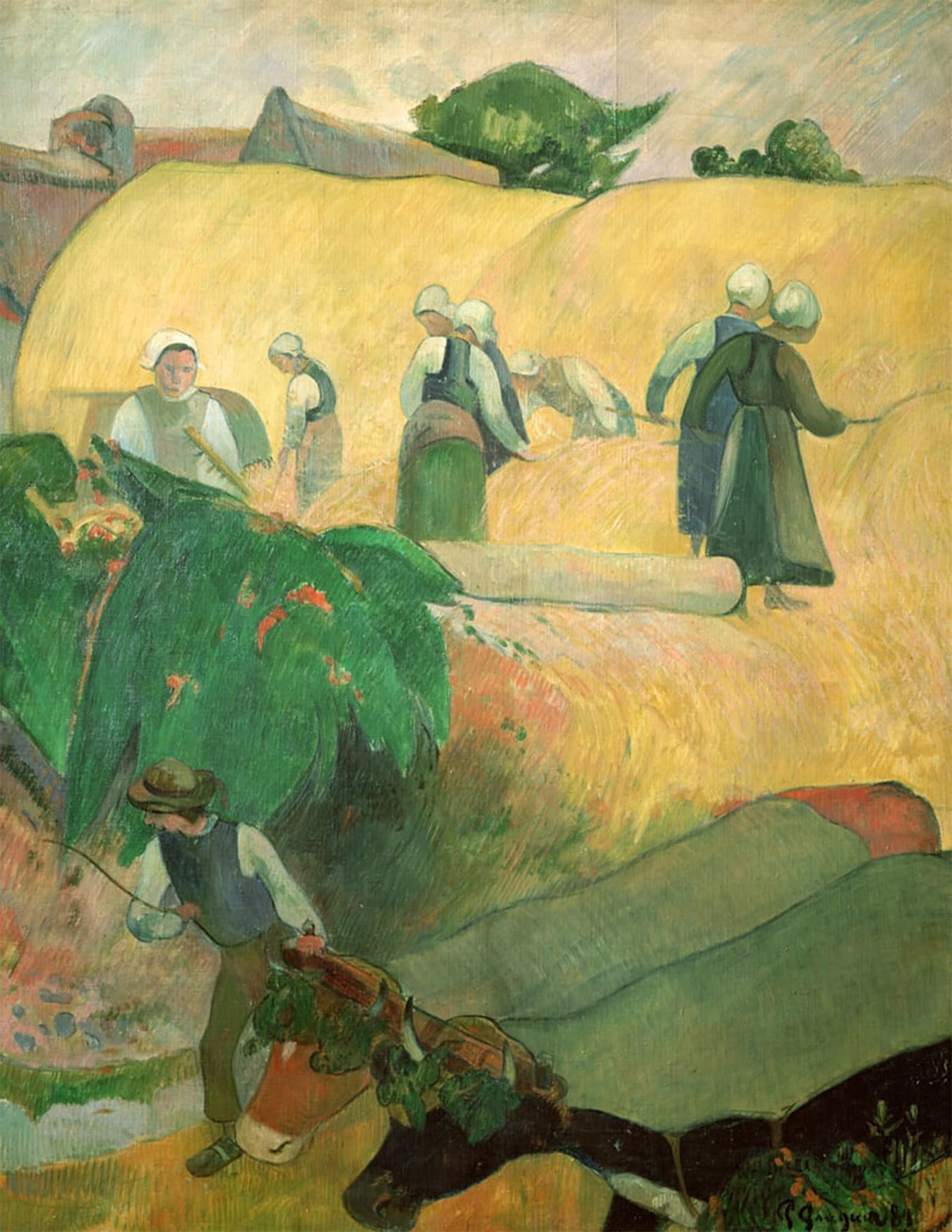 ARTXLXXBN Famous Art Print Poster Vintage Wall Art Haymaking by Paul Gauguin Canvas Art Poster for Home Decor 60x90cm