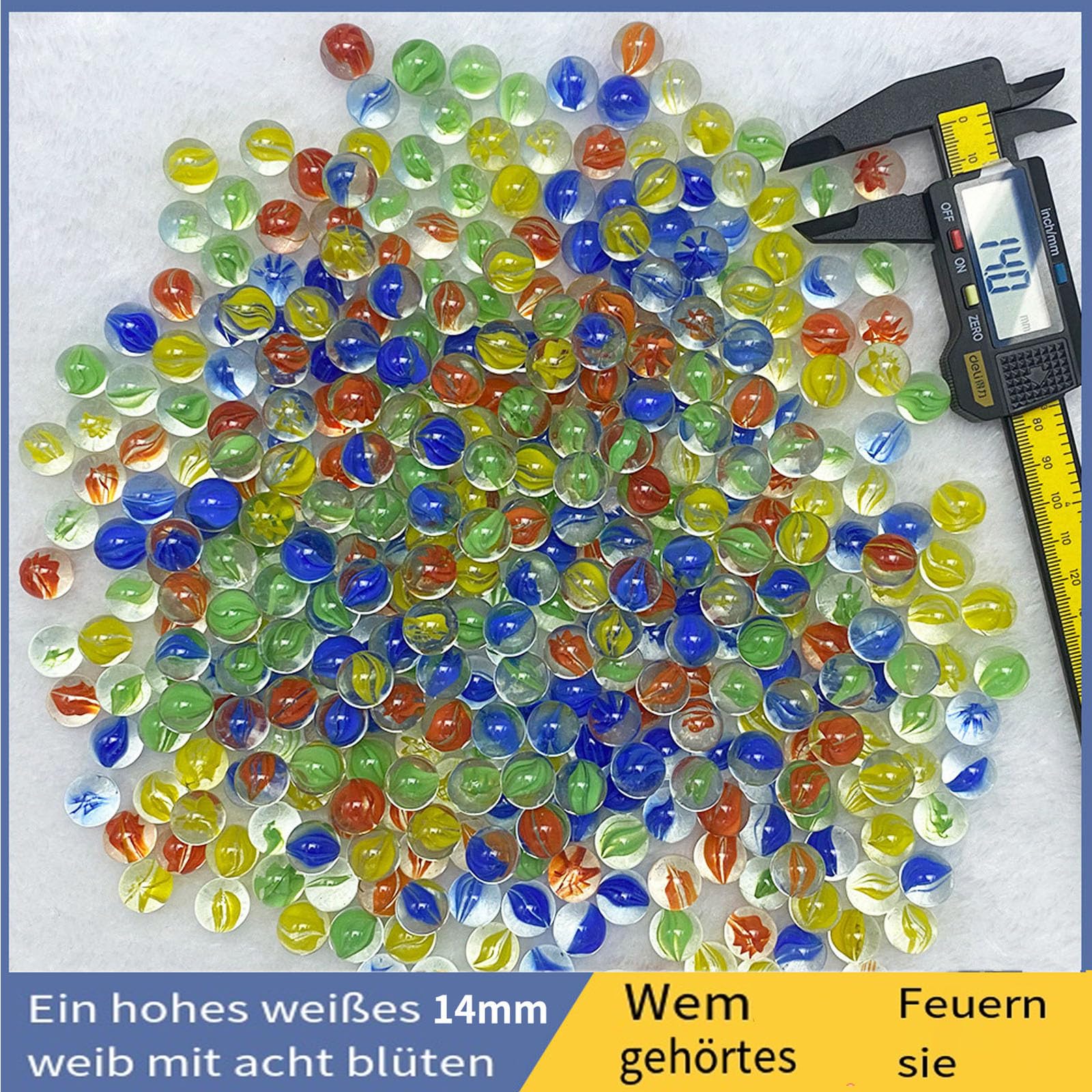 Biglie di vetro colorate 14 mm 100 pezzi per giochi decorazione casa piante