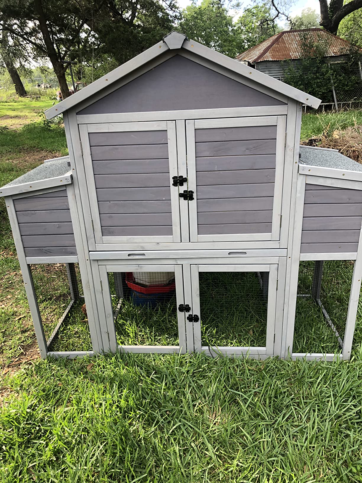 63/mo Finance Chicken Coop Hen House with Run MultiLevels Poultry
