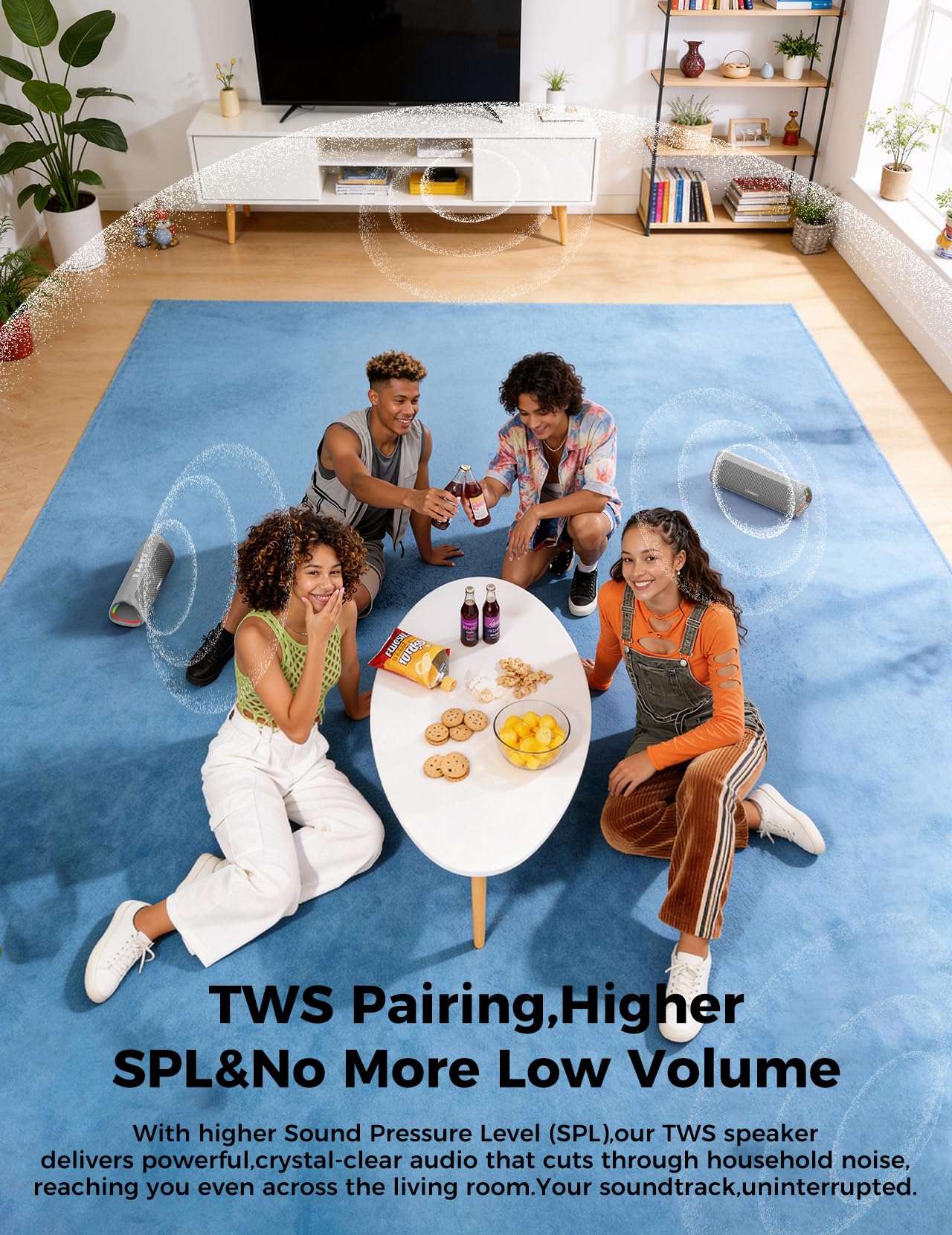 Bluetooth Lautsprecher, 20W HD Sound, Tragbar Kabellos, IPX5 Wasserdicht, Bis zu 24H Spielzeit, TWS Pairing, für Zuhause/Party/Outdoor/Camping/Strand Essentials, Elektronische Gadgets