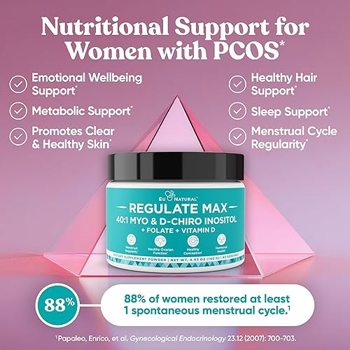 Miniatura 6 de Conception for Her Cápsulas + Regulate MAX Myo-Inositol D-Chiro Inositol Polvo  Apoyo a la Fertilidad, Equilibrio Hormonal, Ciclos Regulados  60
