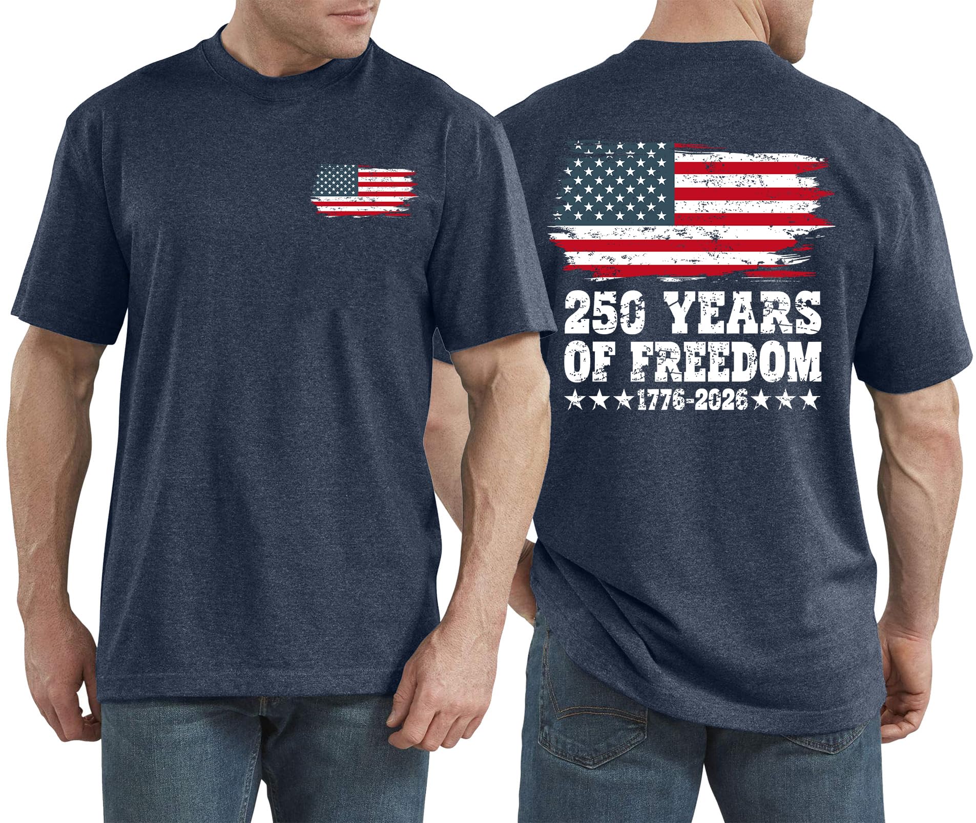 Men's 250 Anniversary USA Shirt American Flag T Shirt 250 Years America Anniversary Shirt Patriotic Shirts Tops - 1
