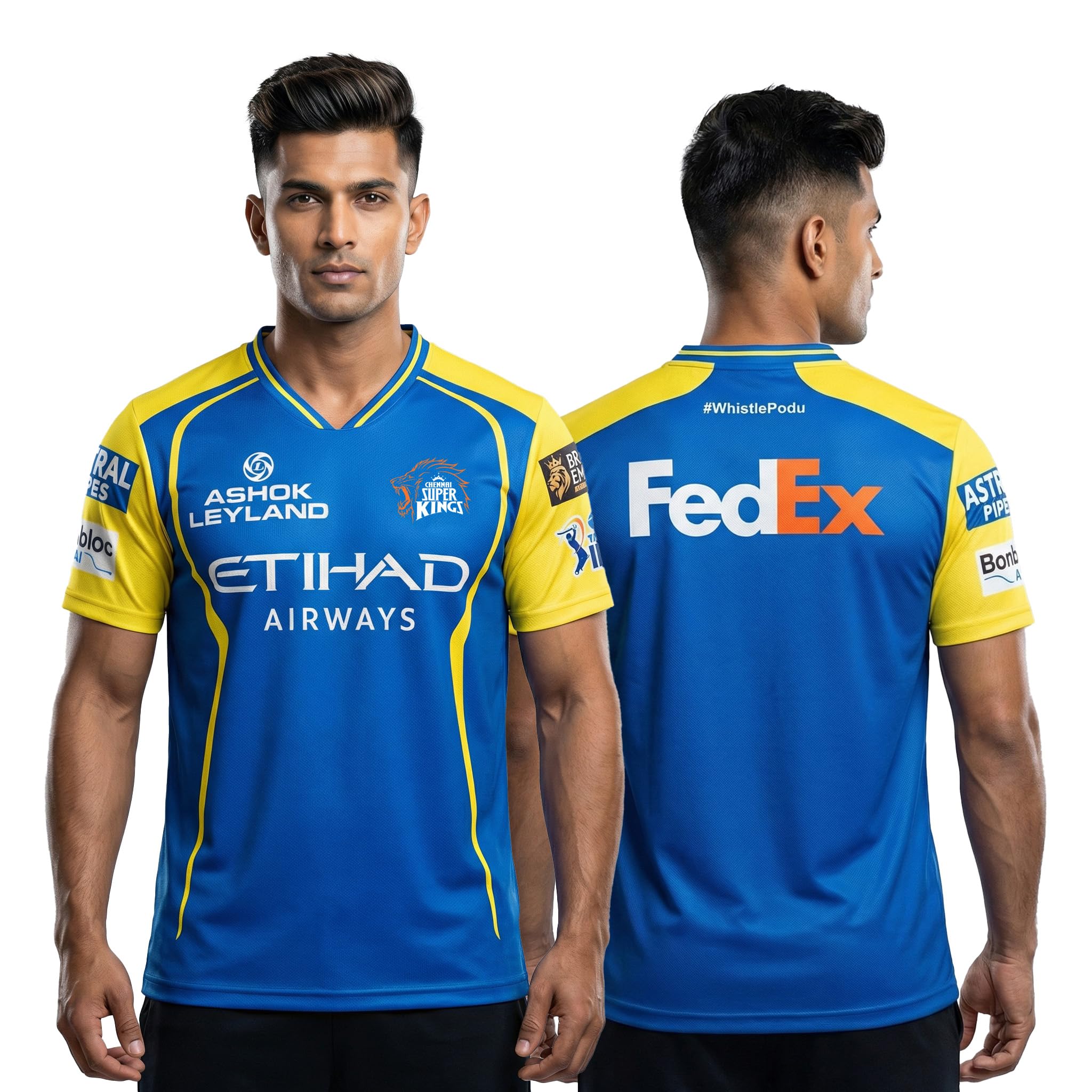 playR x Chennai Super Kings Training Jersey 2026 – IPL Edition, Adult Half Sleeve CSK Fan T-Shirt Stylish, Breathable Cricket Sportswear Tee for Match, Training & Casual Activewear - All Season-image-5