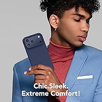 Vista 1119 de GONEZ Funda de silicona para iPhone 15 Pro Max, compatible con Magsafe, protector de cámara + protector de pantalla, forro de microfibra suave Negro