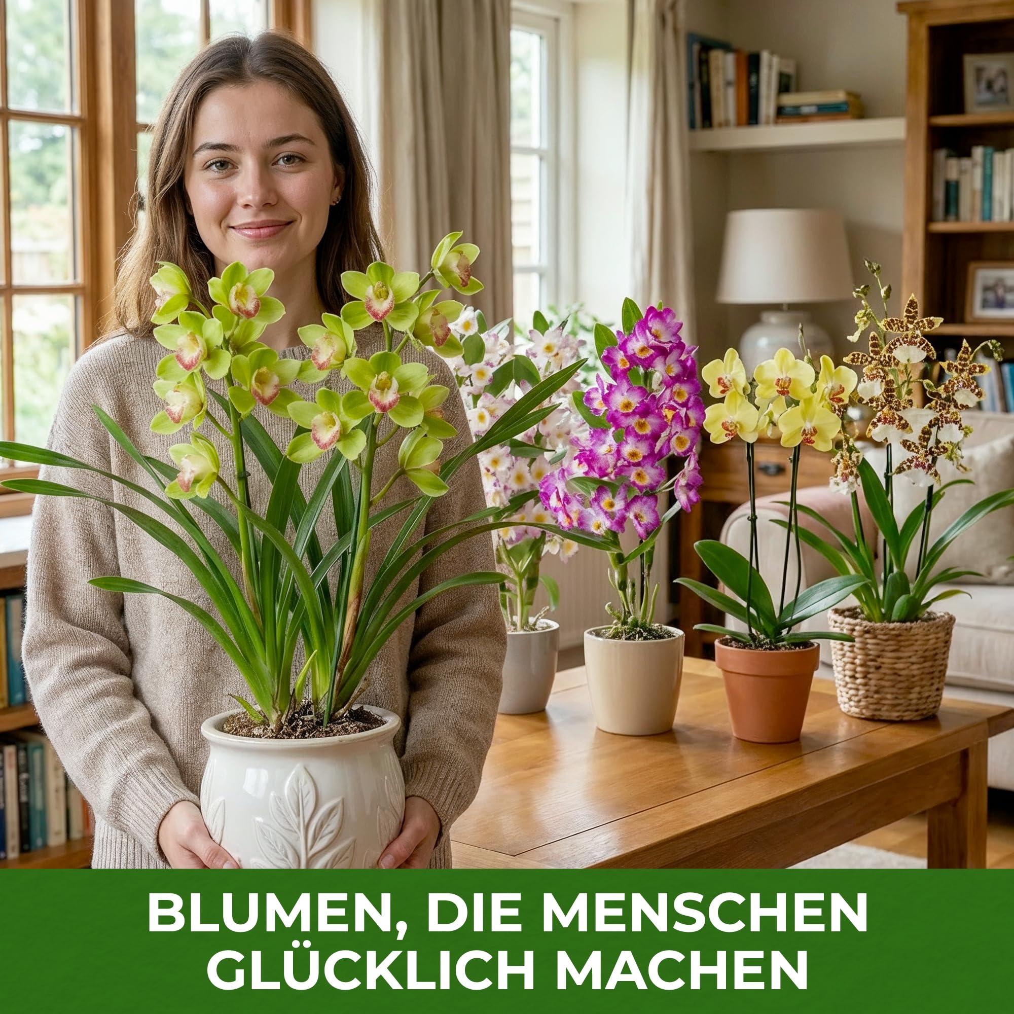 Orchideen Echte Pflanzen Beallara Peggy Ruth - 2 große Zimmerpflanzen aus Holland - 30-40 cm hoch - mit Blüten und leicht duftend (Nicht künstlich, ohne Dünger und Topf, kein Samen, nicht winterhart)