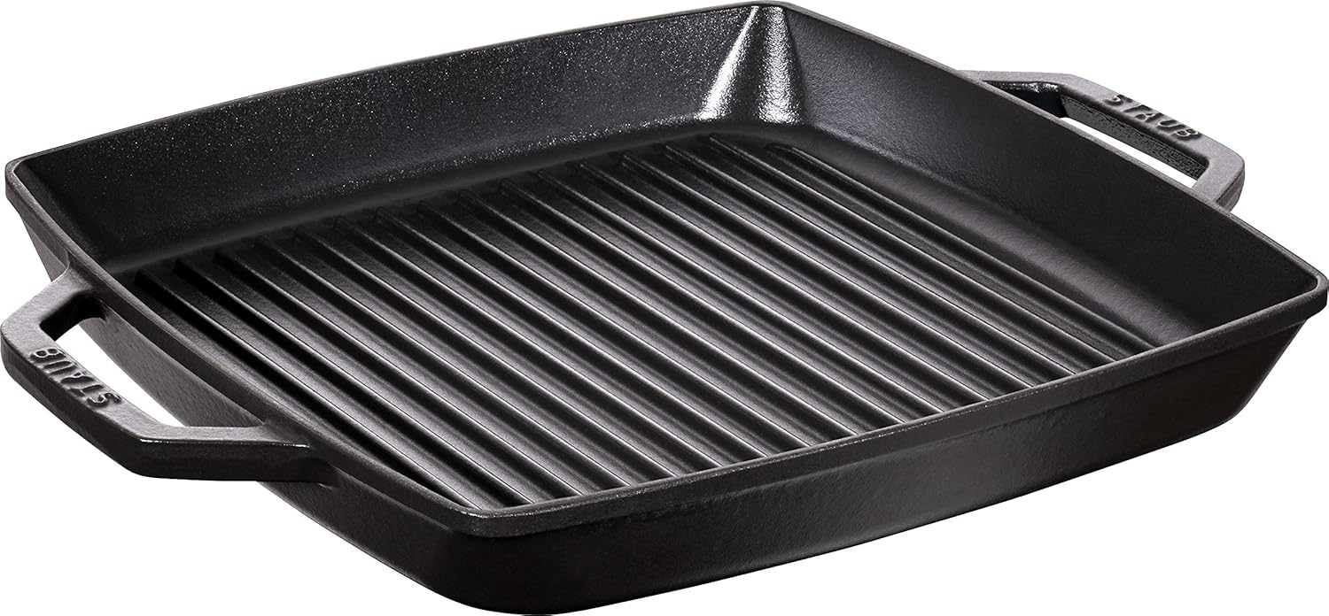 STAUB Cast Iron Grill Pan with Two Handles Black 33 cm