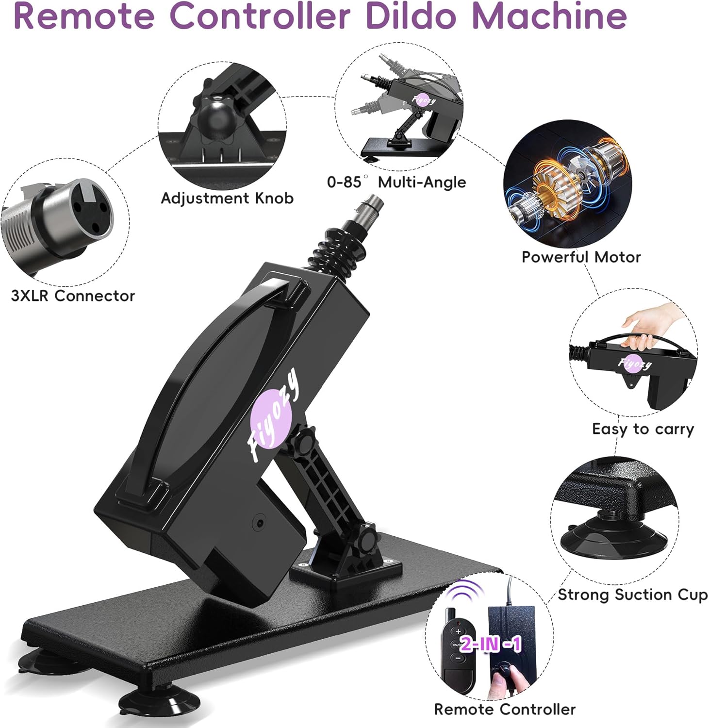 Sex Machine Dildo Machine Fucking Machine with Suction Cup Adapter,Thrusting Machine with Realistic Dildo,Love machine with Remote Control,Automatic Sex Machines with 3XLR Connector Sex Toys for Women