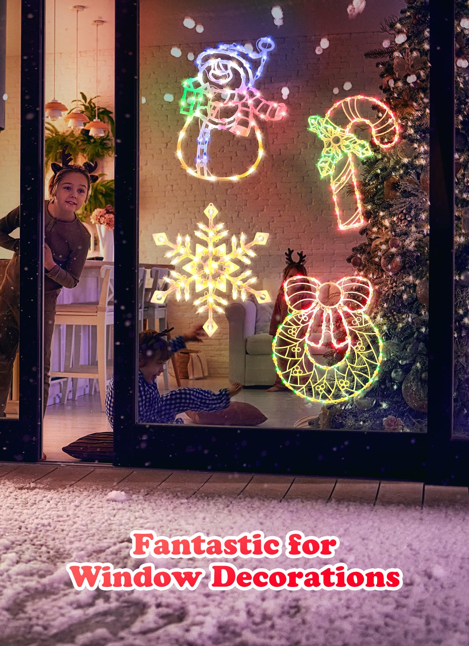 Seasonal Lighted Window Decorations Amazon.com: Minetom Christmas