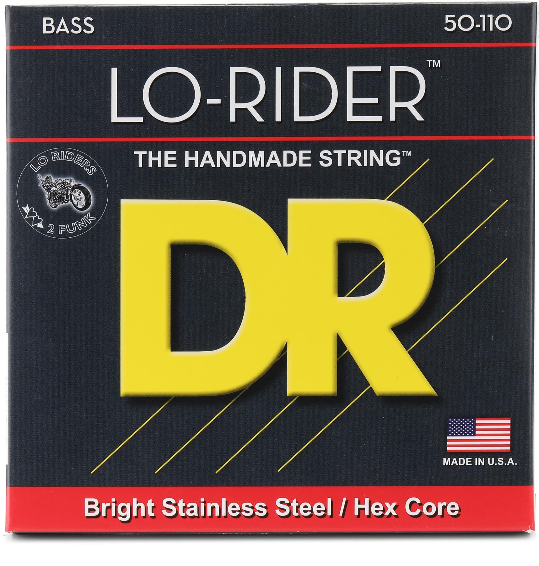 DR Strings Lo-Rider Stainless Steel Bass Heavy