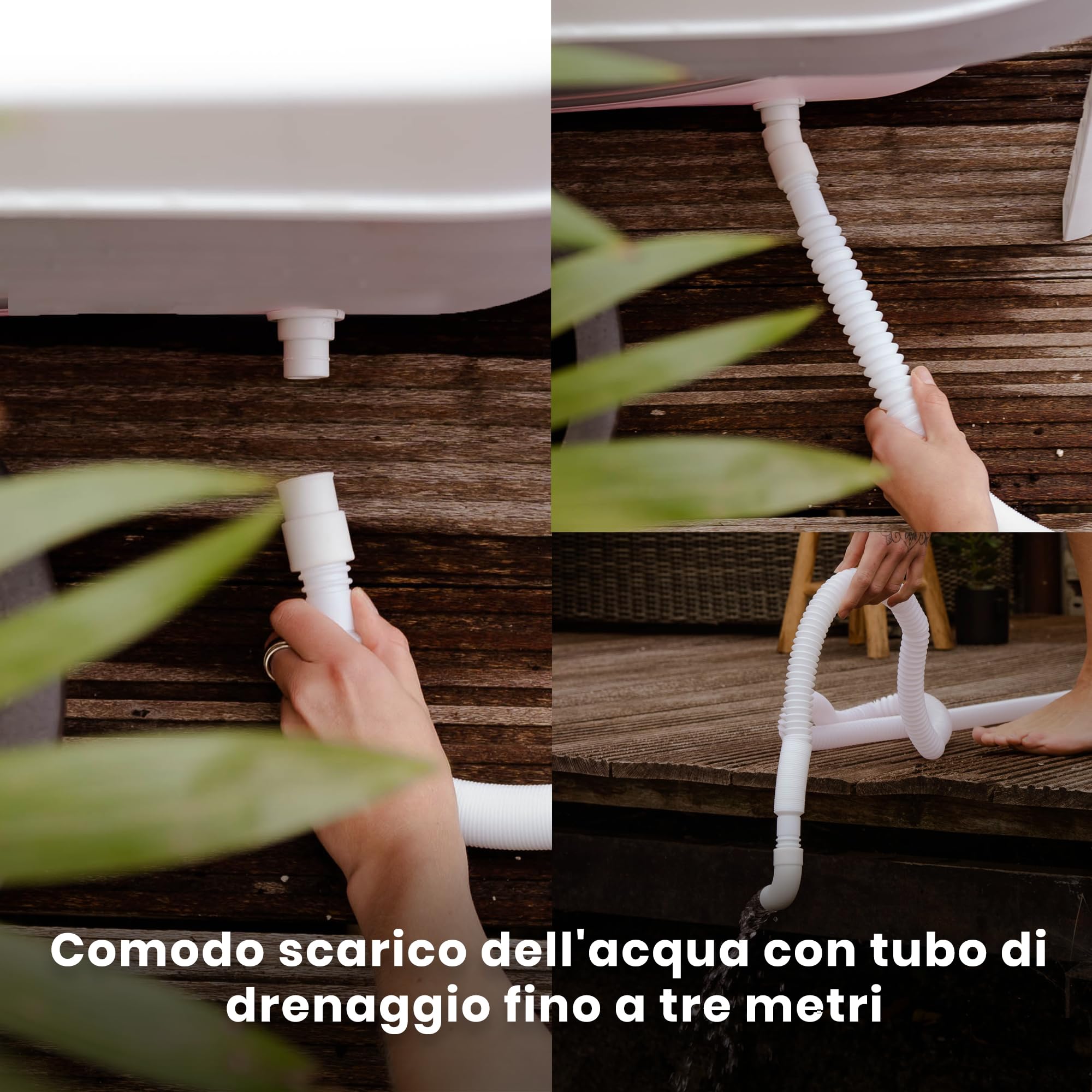 HelloBath® Bañera Plegable XXL 157x60x48 cm para Adultos | Bañera Portátil con Cojín de Baño, Bolsa de Almacenamiento, Luz LED & Rodillos de Masaje | Móvil para Ducha & Exterior | Arena