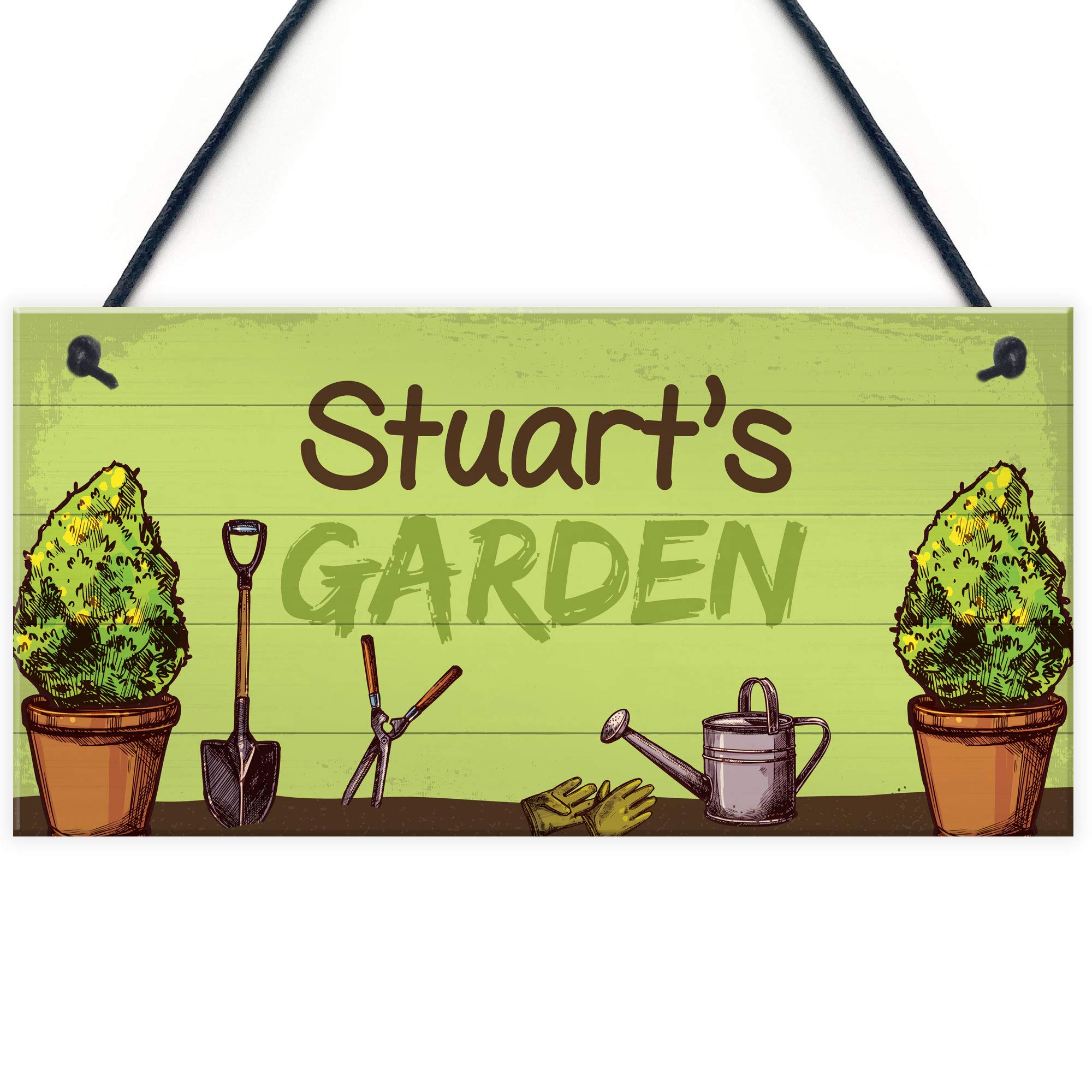 Red Ocean Garden Sign Personalised Summer House Plaque Accessories Shed Sign Gift For Him And Her