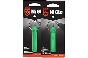 GEAR AID Glow Keychain with Glowing Tritium Tube