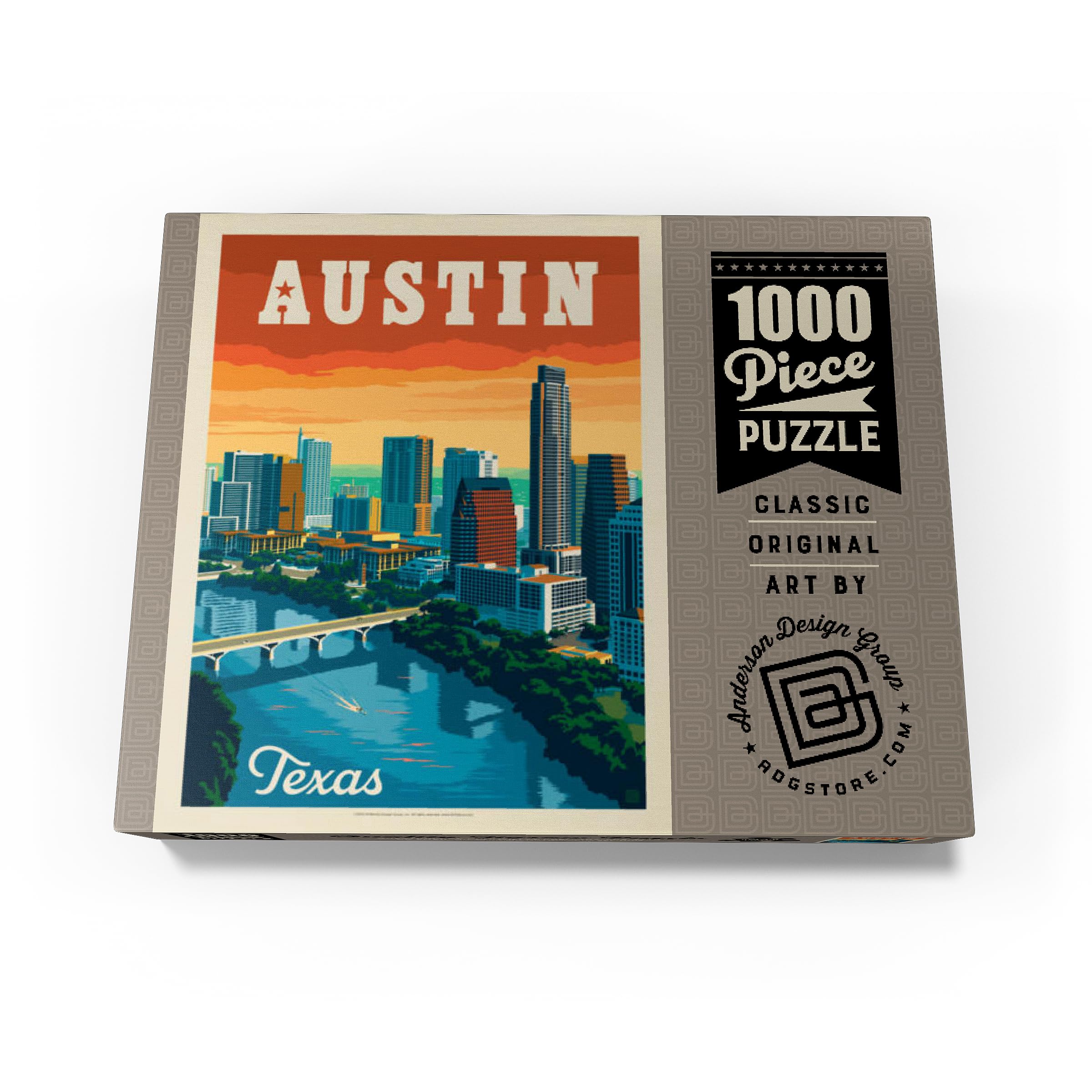 Amazon.com: MyPuzzle Austin, Texas: Skyline, Vintage Poster