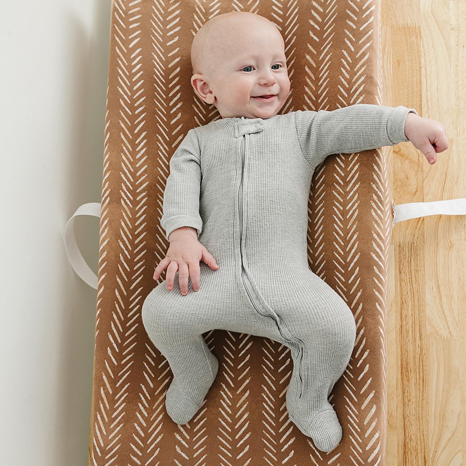 Pobibaby - 2-pak wysokiej jakości pokrowiec na poduszkę do przewijania - ultramiękka mieszanka bawełny, stylowy wzór lasu, bezpieczny i przytulny dla dziecka (dzika życia)