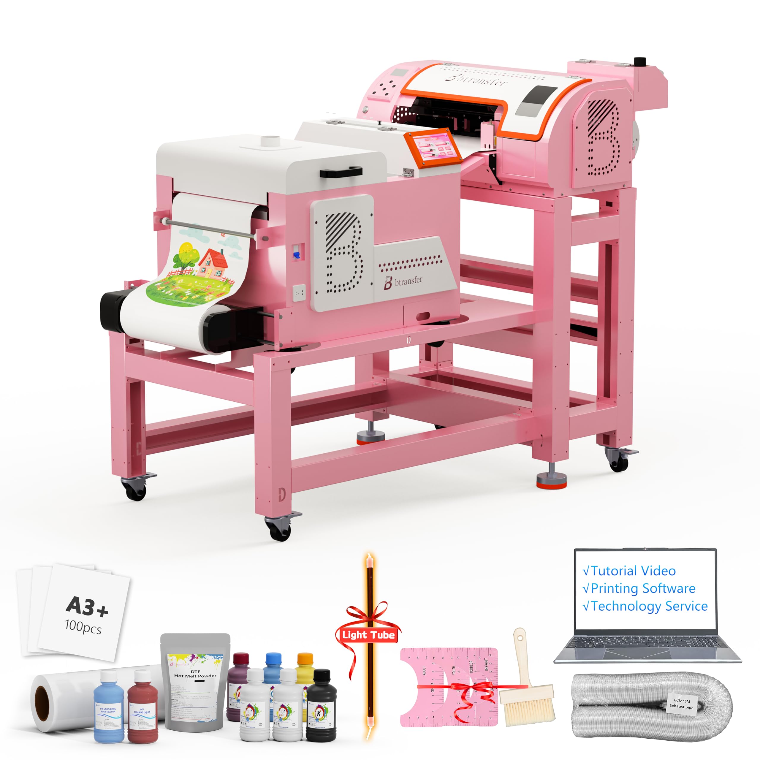 Amazon.com: A3 M1630 Pro DTF Printer Bundle Auto Maintenance&White