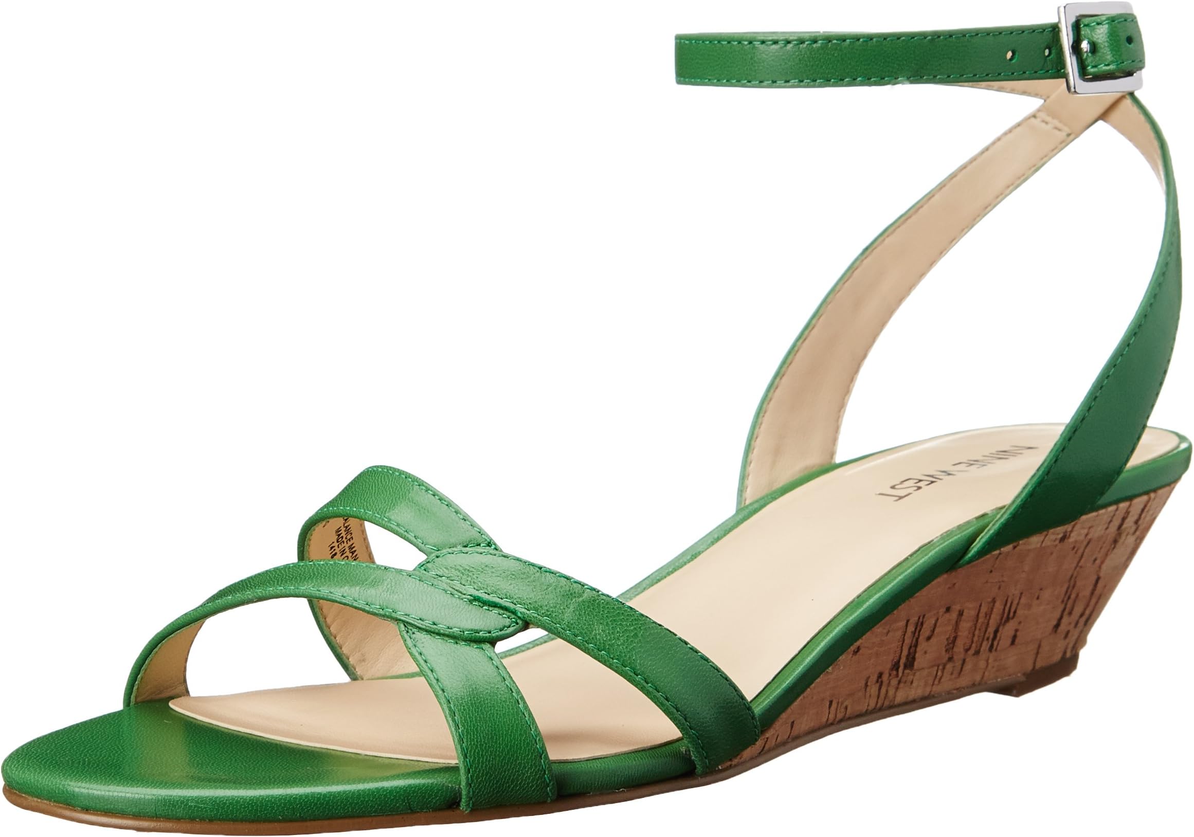 Nine West Women's Valaria Leather Wedge Sandal