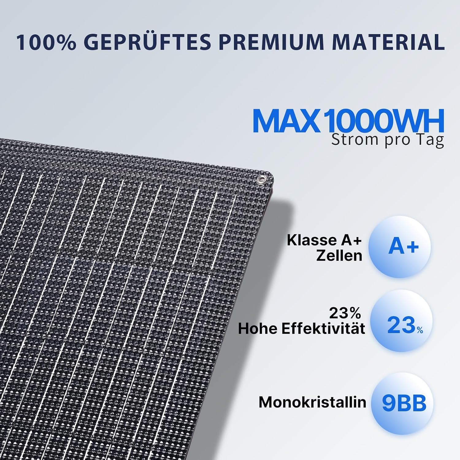Flexibel Solarpanel 400W Monokristalline Flexible Solarmodul 400 Watt für 12V 24V Batterien Wohnwagen Wohnmobil Boot Yacht Marine Camper (2 Stücke 200W)