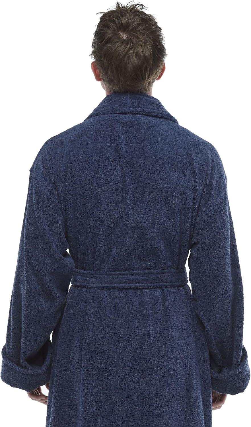 ESKYMODE Mens Cotton Bathrobe, Ankle Length Long Men’s Terry Cloth Towel Bath Robe