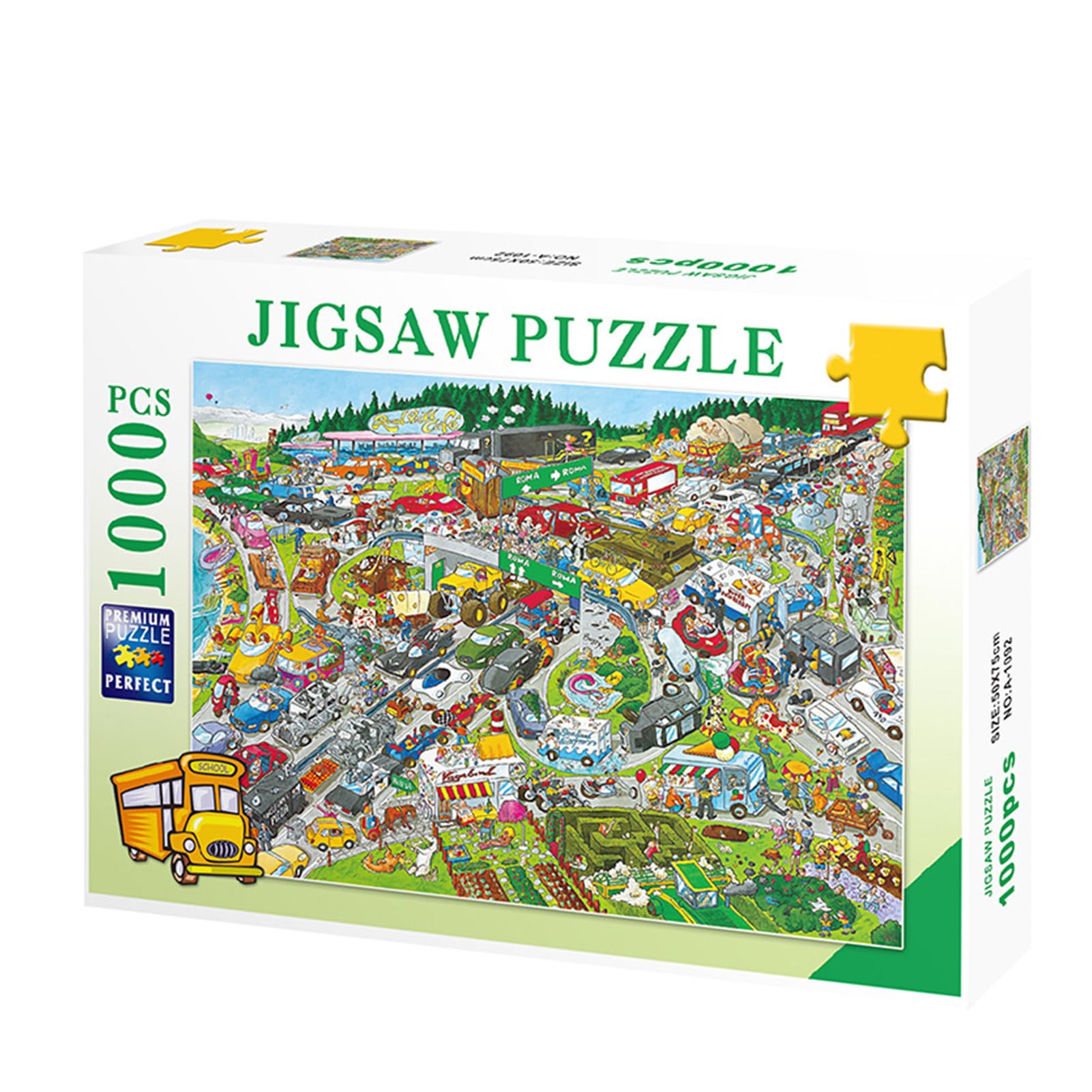 Tuzsocr Jigsaw Puzzles 1000 Pieces for Adults,Family Activity Jigsaw Puzzles Educational Games,for Adults & Kids Age 12 Years Up (Busy Traffic)