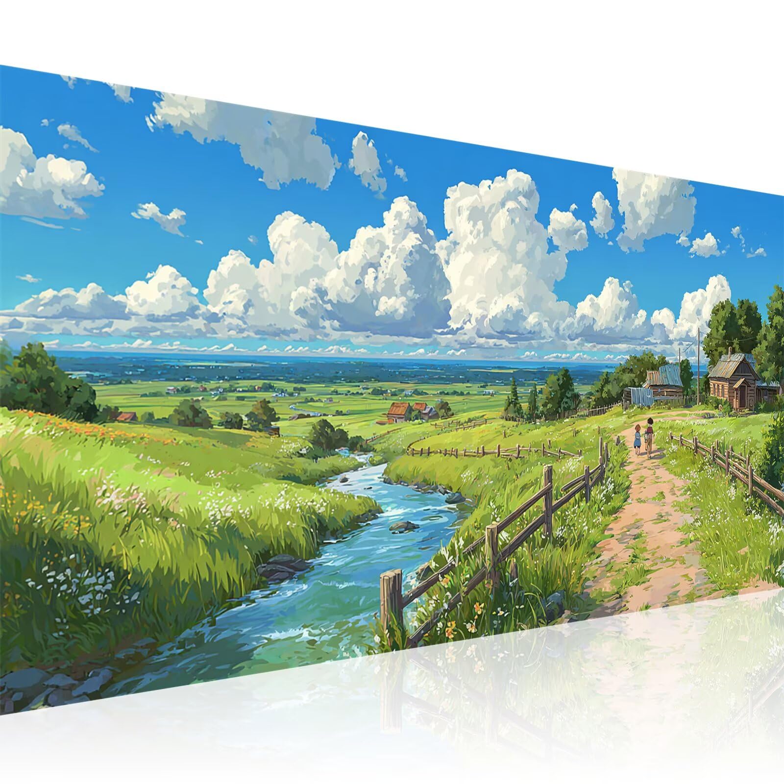 Comics Diamond Painting dla dorosłych, duży, XXL, 90 x 180 cm, pełne wiertło, malowanie diamentami, krajobraz z akcesoriami, "zrób to sam", obraz 5D, zestaw do majsterkowania, dekoracja domu, prezent
