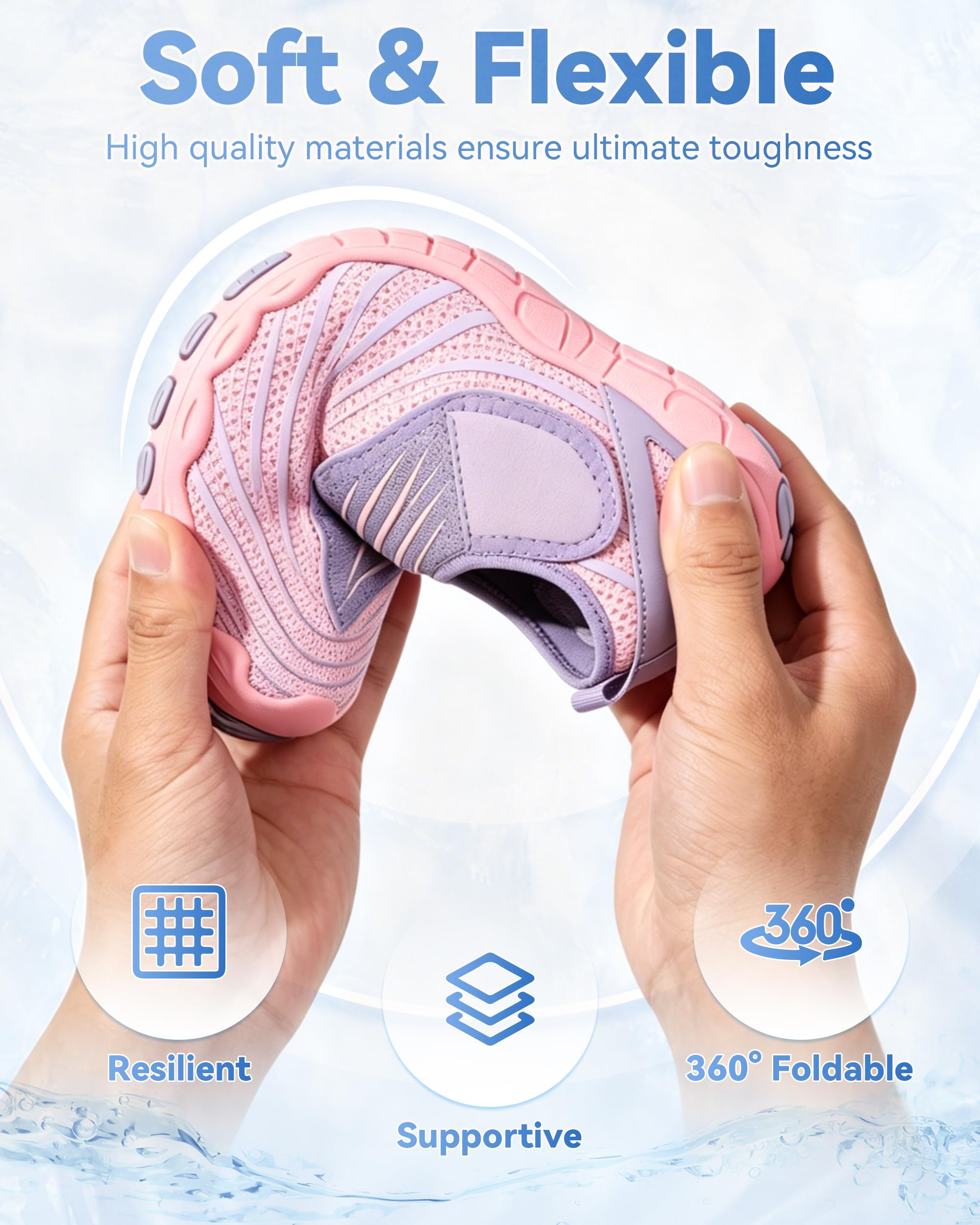 Water Shoes for Women Men, Wide Toe Box Slip-On, Lightweight Quick-Dry Non-Slip Orthopedic for Beach Hiking Travel Walking - 4