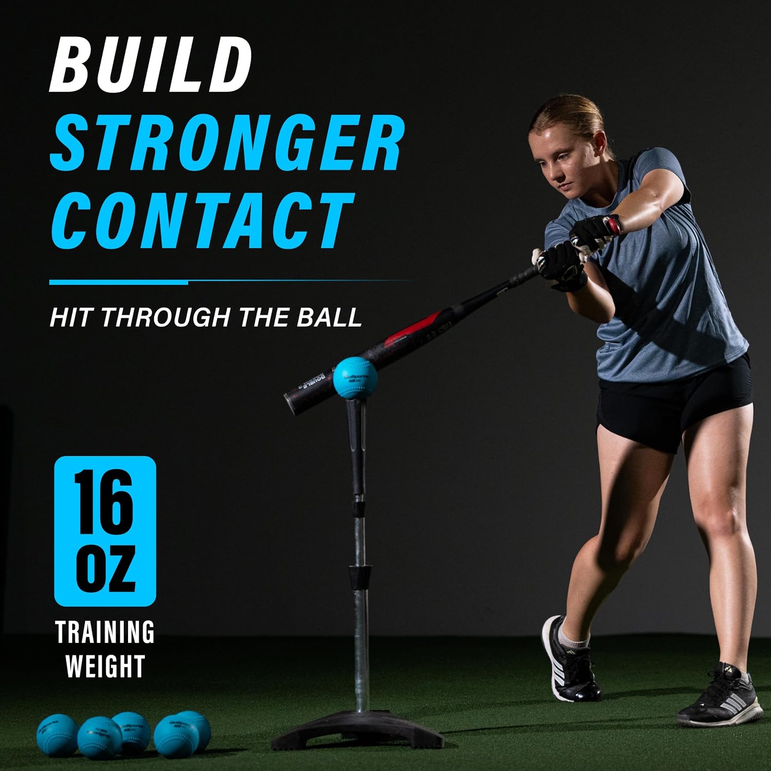 GoSports 16 oz Weighted Training Softballs, 6 Pack — Choose Standard or PRO