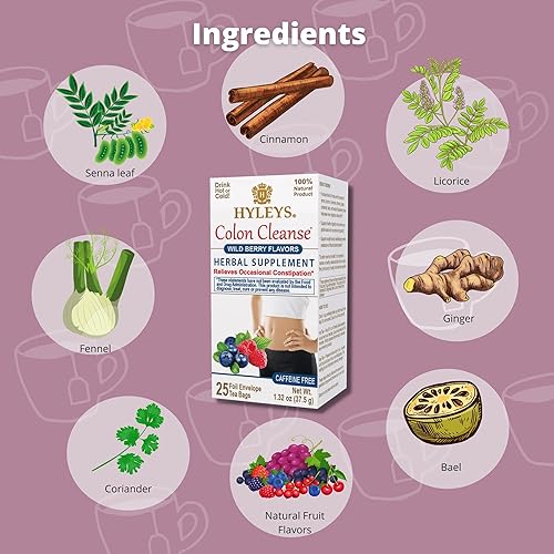 Miniatura 2 de HYLEYS - Té de mora para limpieza de colon y bienestar