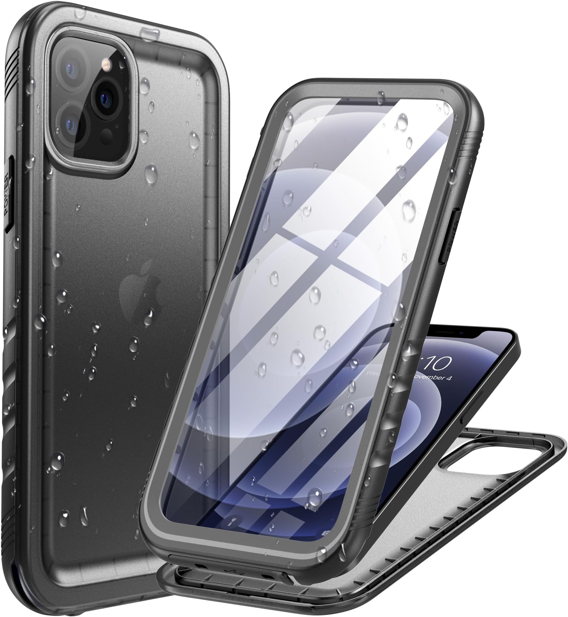 Diverbox iPhone 12 Pro Max Waterproof Case, Kickstand & BuiltIn Screen Protector