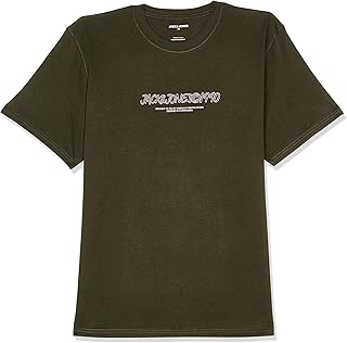 قميص برونكس حديث برقبة دائرية ضيقة وأكمام قصيرة ومقاس كبير للرجال من جاك اند جونز (عبوة من 1 قطعة)