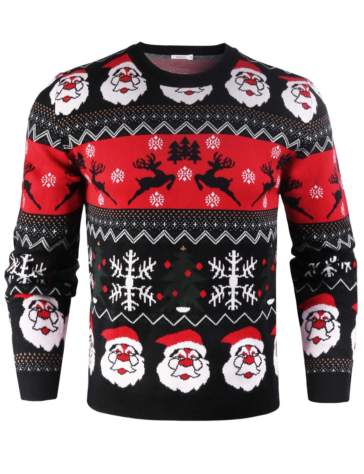 iClosam Maglione Natalizio Unisex Donna Uomo Invernale Stampare Cotone Ugly Sweater Pullover Maglieria Maglia Felpa Maglioni Sweatshirt Christmas Jumper