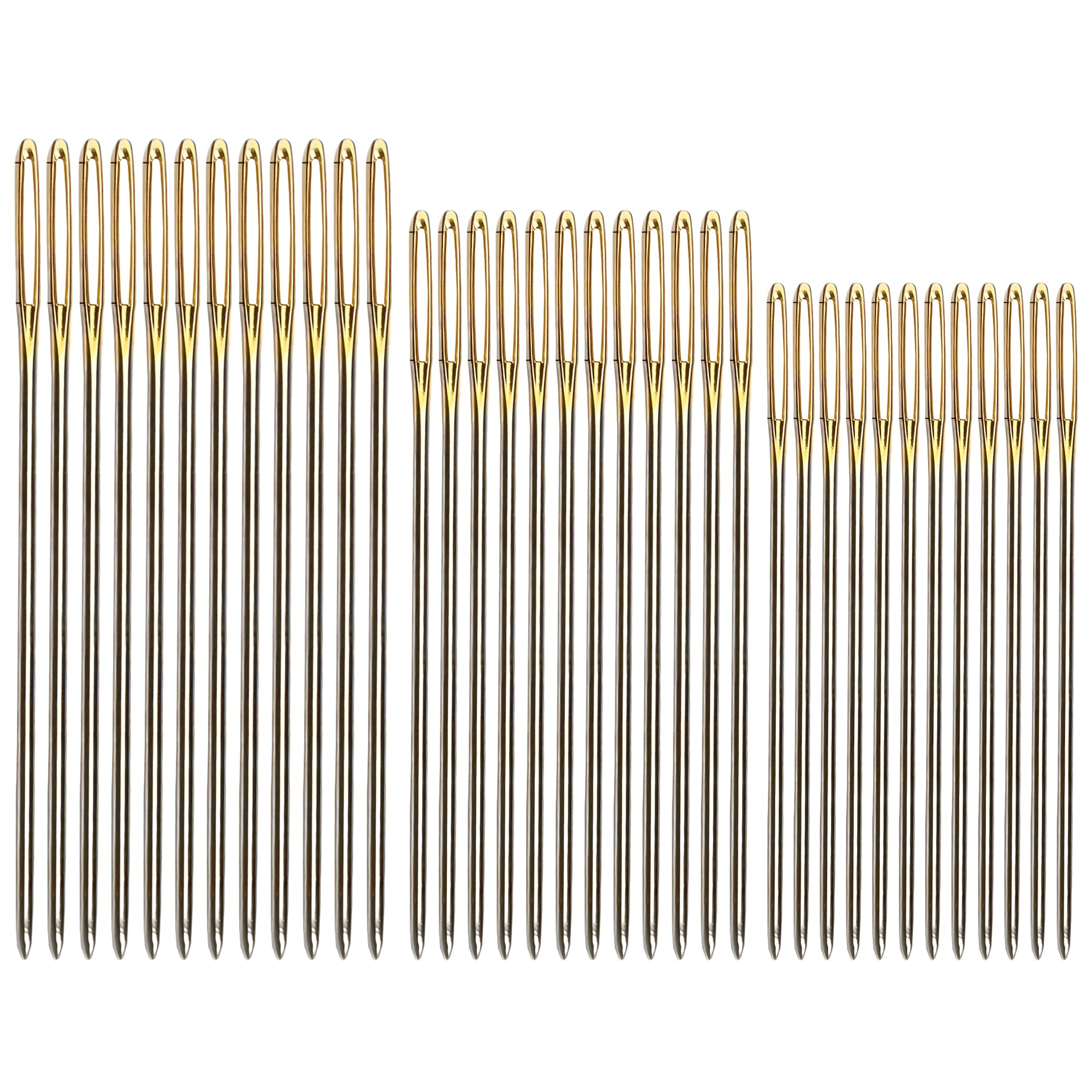 36-Piece Tapestry Embroidery Needles Set | Size 22/24/26 Blunt Round Point Large Eye Hand Sewing Needles | for Cross Stitch, Canvas Work & Embroidery on Aida, Wool, Cotton Fabrics