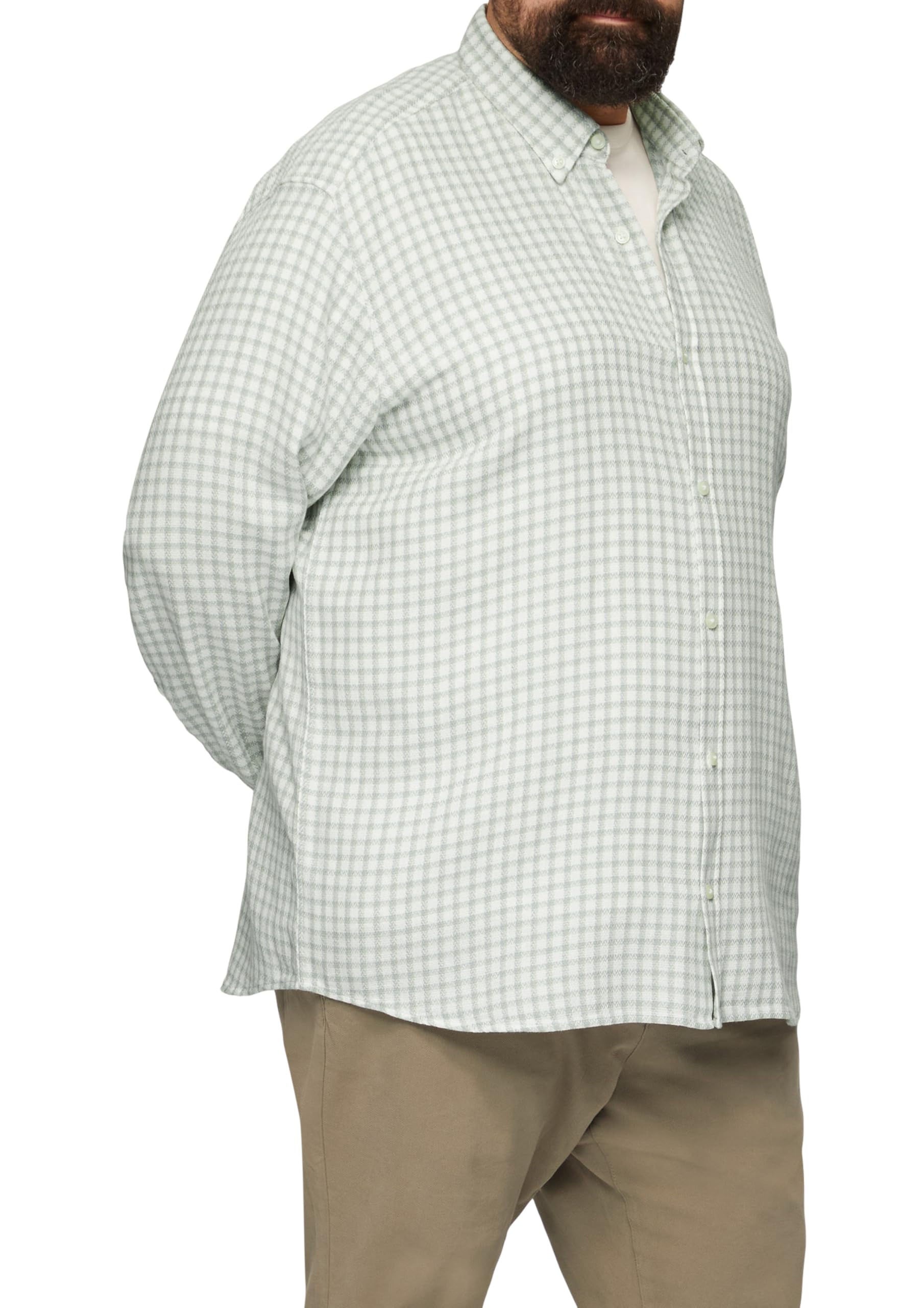 s.Oliver Regular Fit: Strukturiertes Baumwollhemd mit Button-Down-Kragen