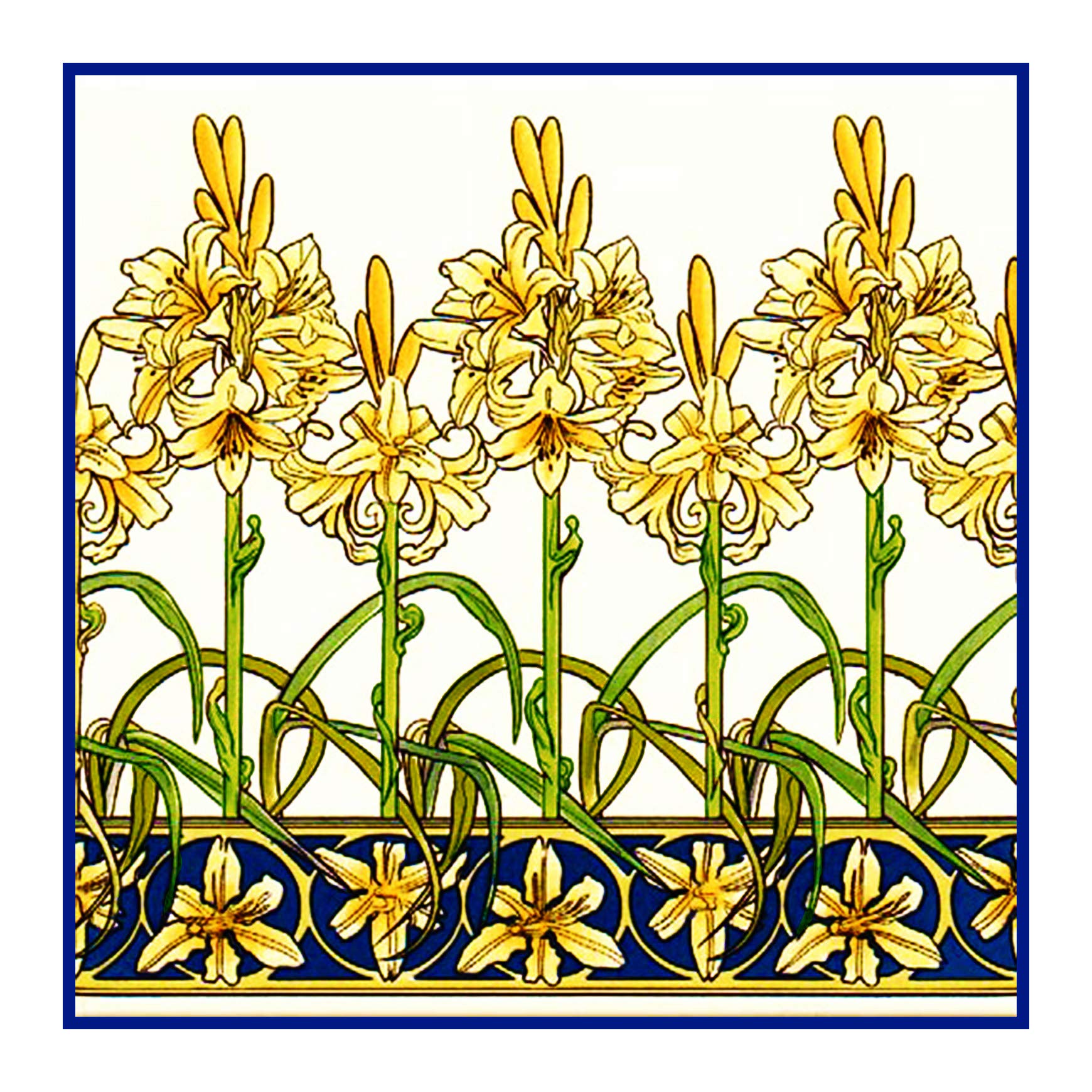 Orenco Originals Victorian Lily by Alphonse Mucha Counted Cross Stitch Pattern