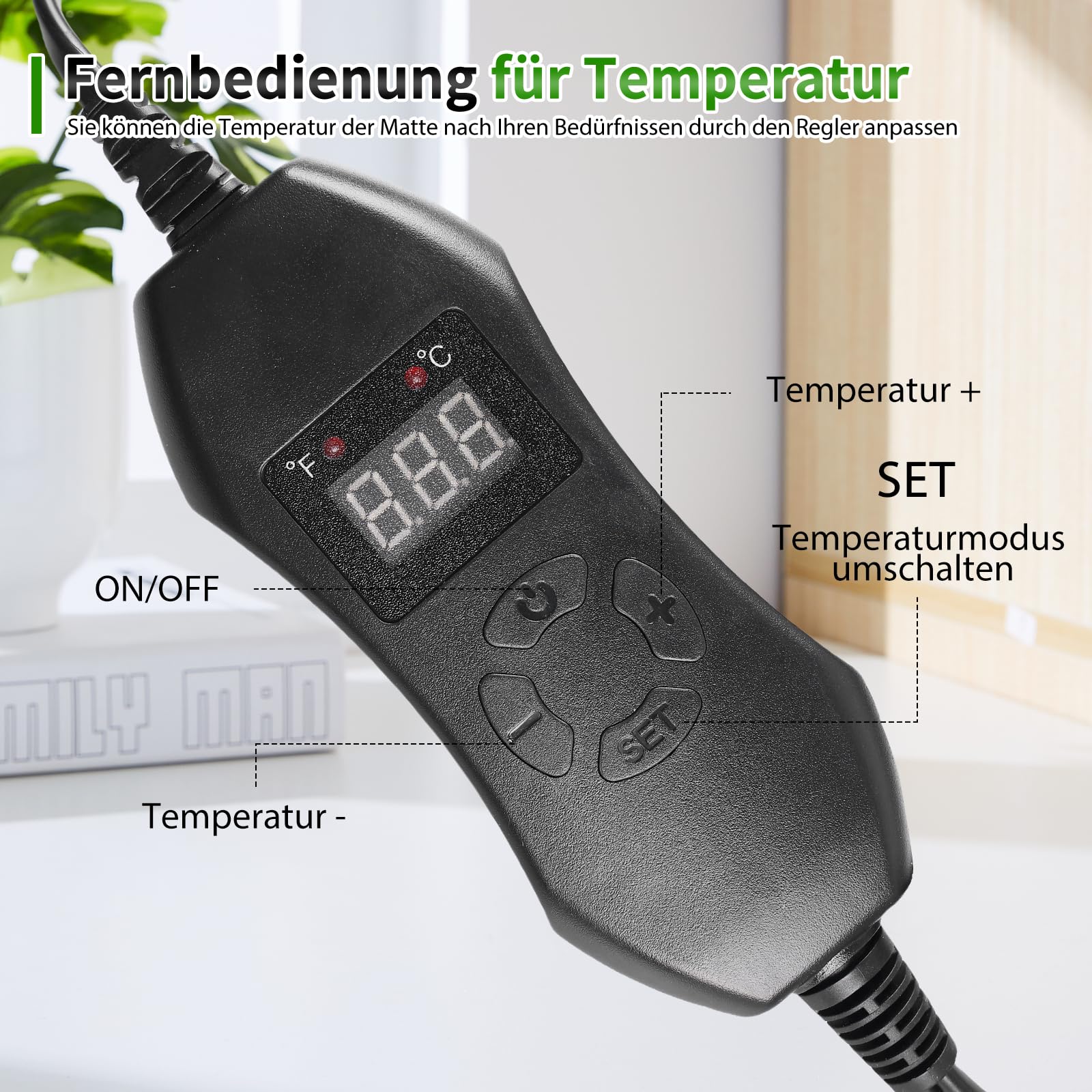 HOSPAOP Tapis Chauffant pour Plantes avec Thermostat, Serre chauffante intérieure Mini 25 x 52,5 cm, pour semis, Animaux domestiques et terrariums de Reptiles, 50 Watts