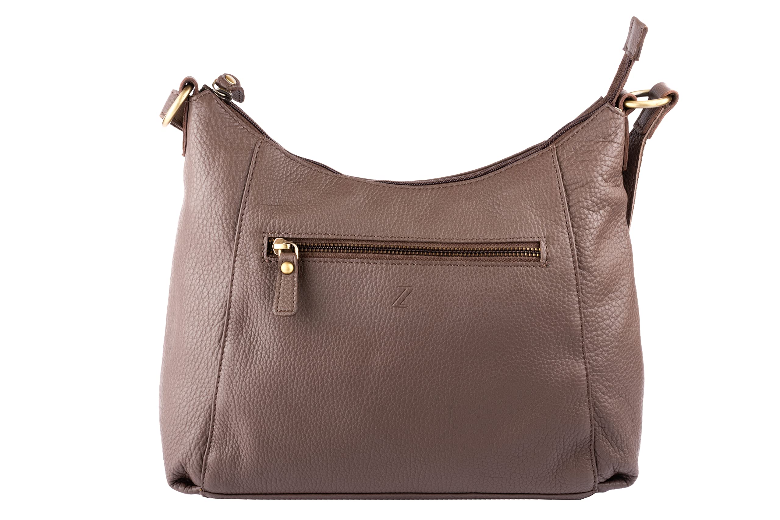 Zinda Genuine Leathers Women’s Handbag Top Zip Hobo Shoulder Sling Crossbody