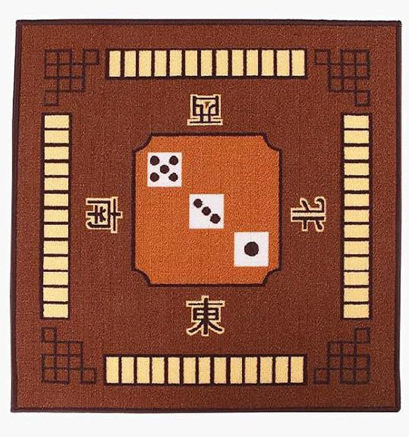 Mata do mahjonga, Obrus ​​na stół Mahjong Kwadratowy obrus Podkładka na Antypoślizgowa mata Uniwersalna do gry w karty Paigo Poker Domino Mata zabawy Nakrycie stołu planszowego(Brown,78 * 78cm)