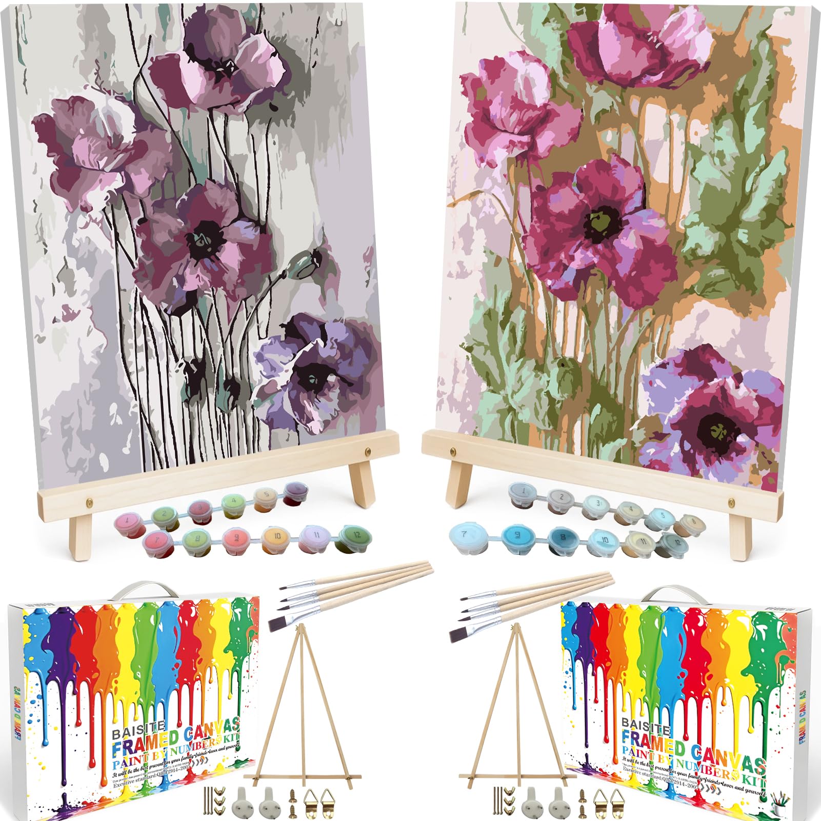 Paint By Numbers Kit - Flowers for Adults -9