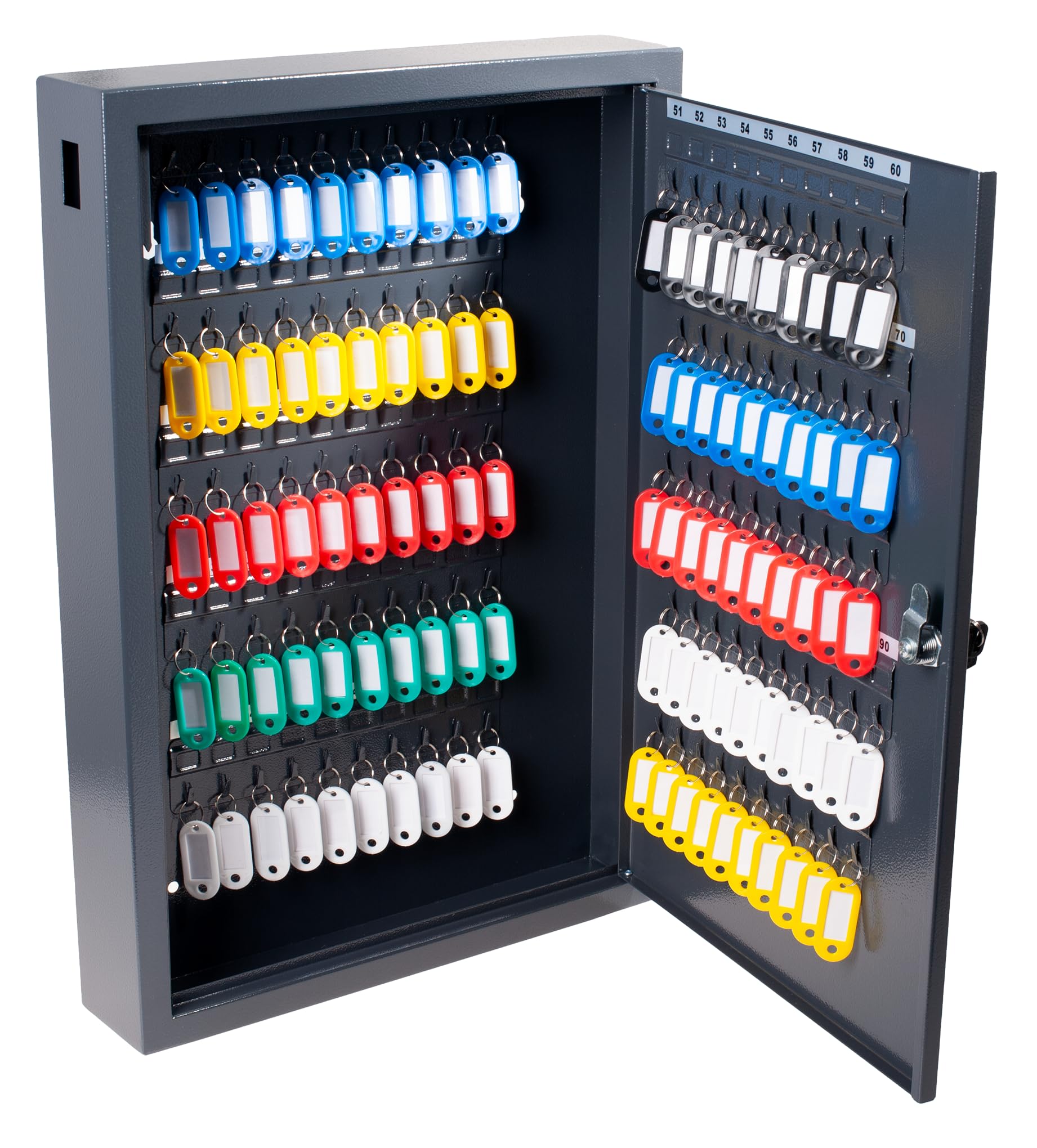 Armadietto Per Chiavi Pavo Deluxe - Con 100 Gancetti, Grigio Scuro - Per Hotel, Uffici, Casa - Foto 4