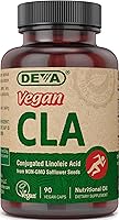 Vista 1 de Deva Vegan Vitamins Ácido linoleico conjugado (CLA), de aceite de cártamo sin OMG, 90 cápsulas, 1 paquete