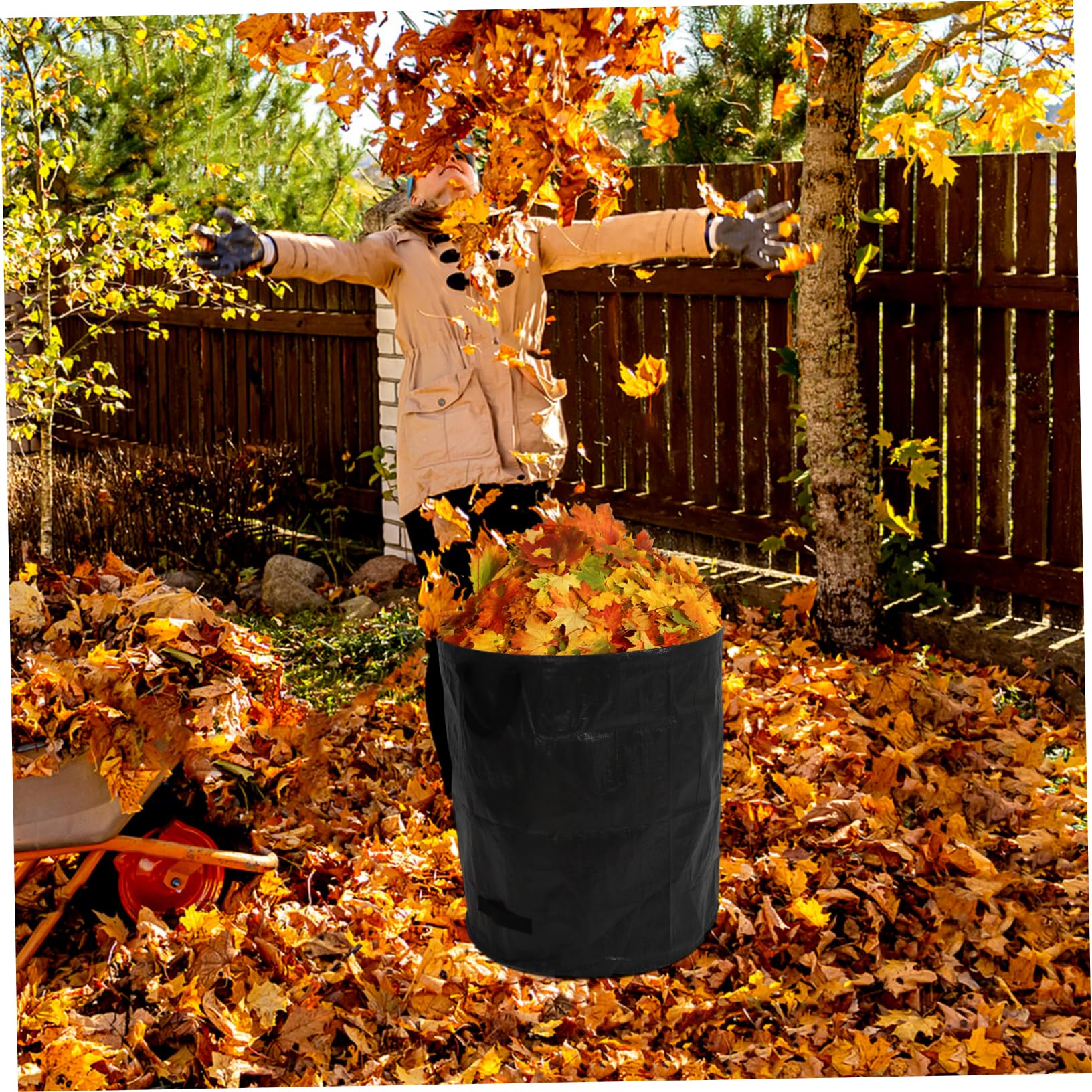 Didiseaon 2piezas Recolectoras de Reutilizables para Jardín Contenedor para Residuos de Jardín de Gran Capacidad Bolsas para Desechos de Césped