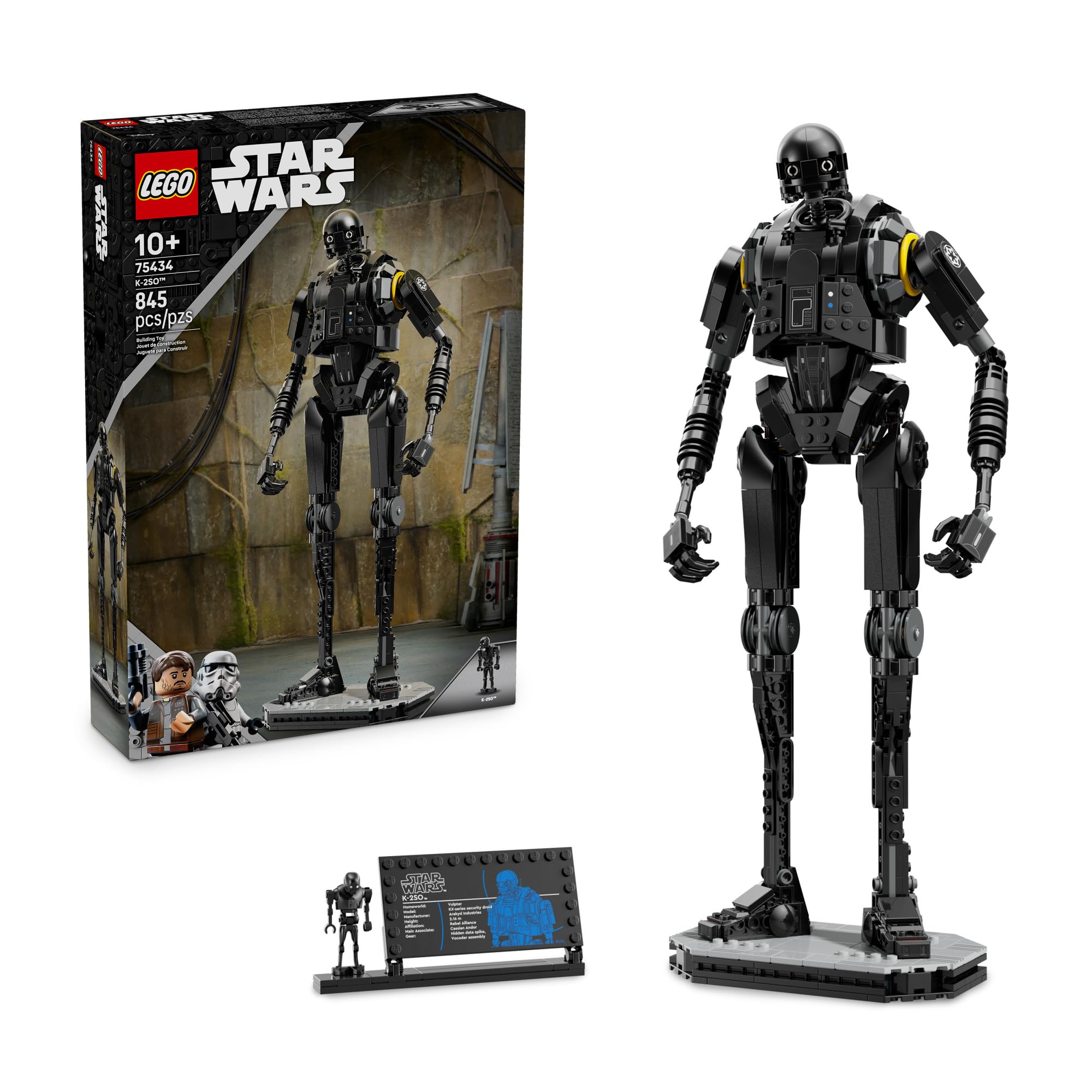 LEGO Star Wars: Andor K-2SO Security Droid - Building Toy for Kids, Ages 10+ - Makes a Great Gift for Boys and Girls - Model Kit and Room Decor Idea for Sci-Fi Adventure Fans - 75434