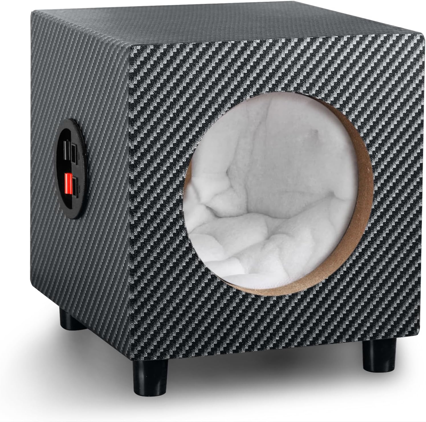 6.5in Speaker Enclosures, Premium Wooden Car Box Speaker Cabinets w/Sound-Absorbing Cotton & Speaker Spikes Pads Mat, American Car Audio Enclosures for Great Sound Quality for Home, Vehicle