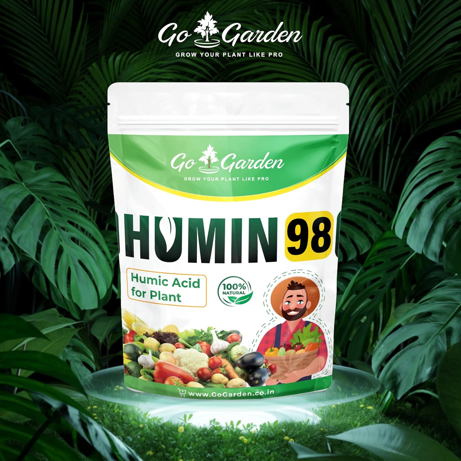 Go Garden Humic Growth: Maximizing Plant Potential Humic Acid 98% | Plant Fertilizer - 900g | Plant Growth Enhancer, Soil Conditioner, Improves Plant Root System