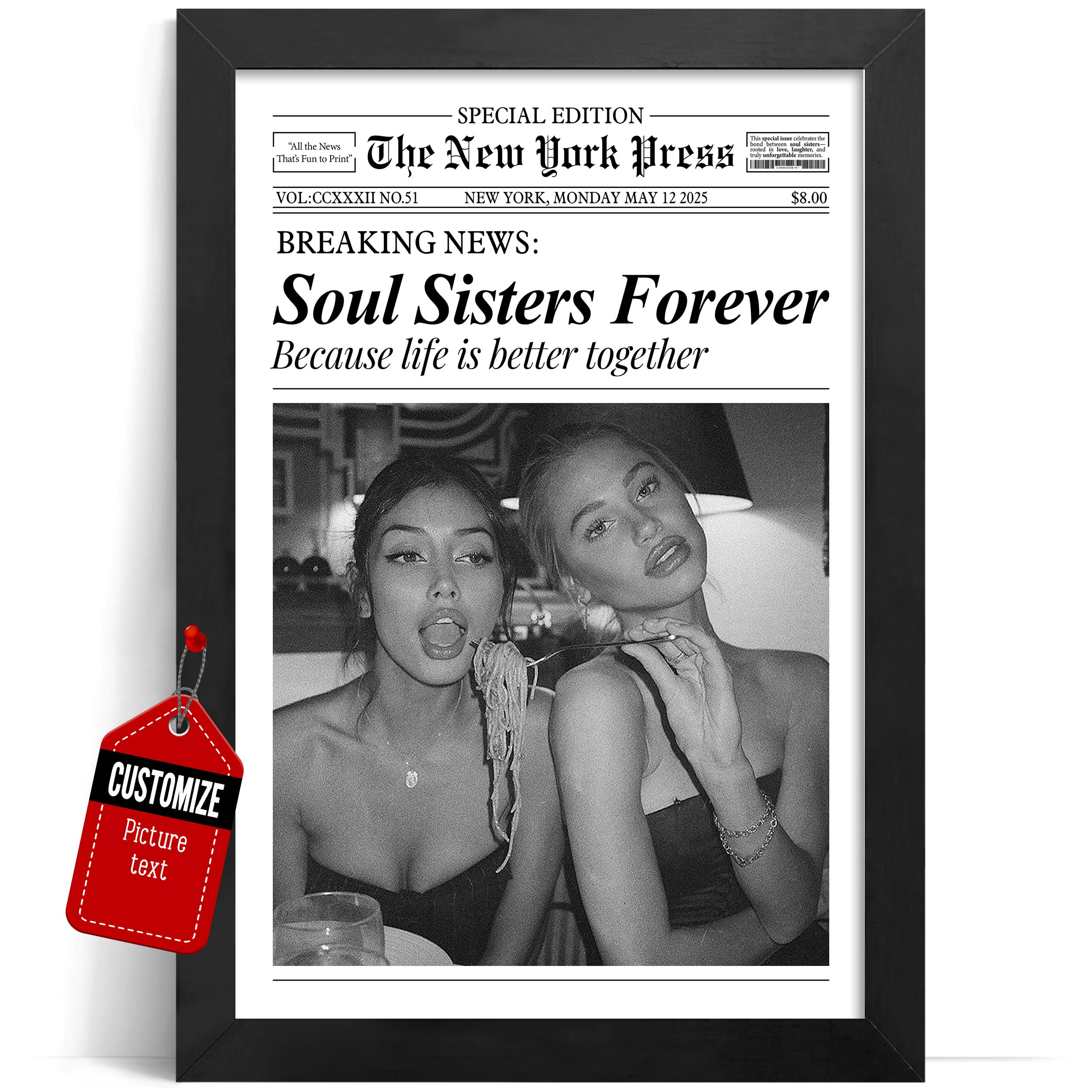 Amazon.com: VICILO Custom Newspaper Trendy Vintage New York News