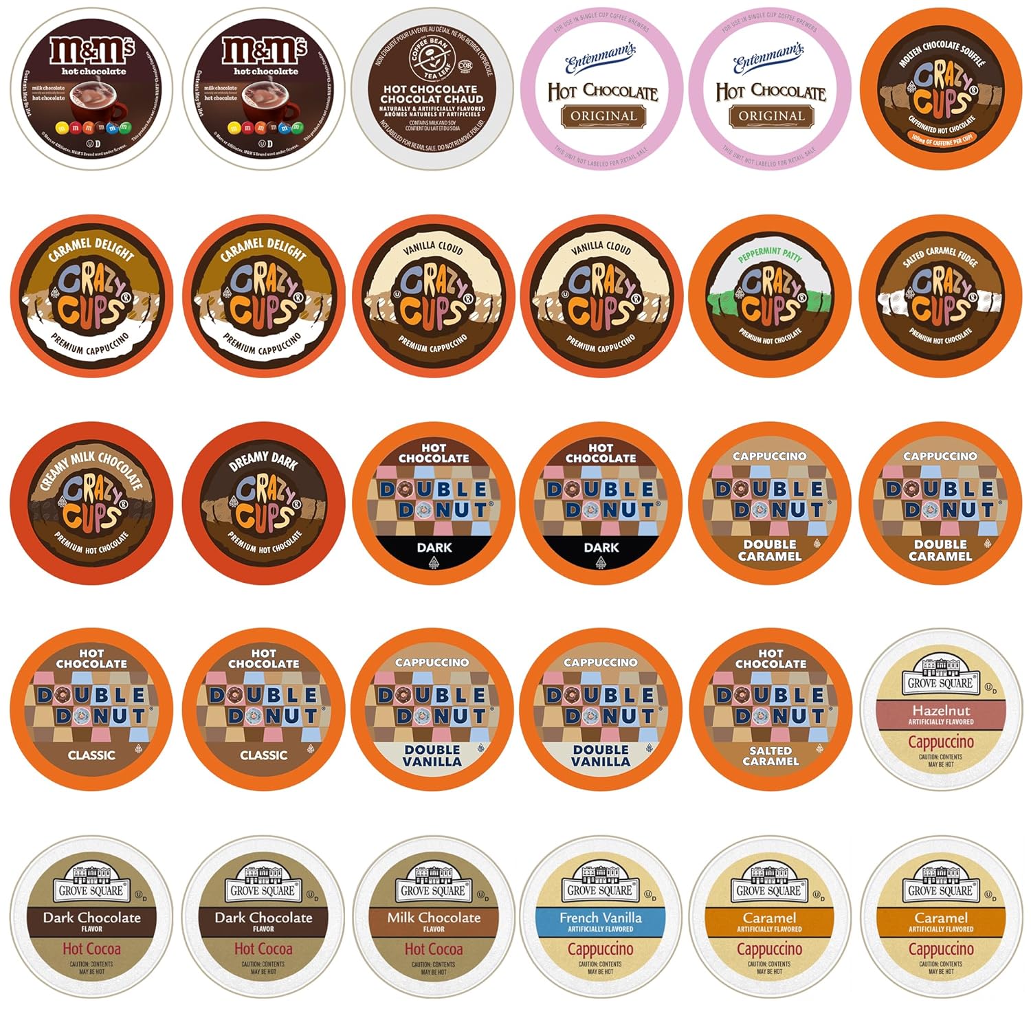 Cappuccino & Hot Chocolate Variety Pack, Including Flavored