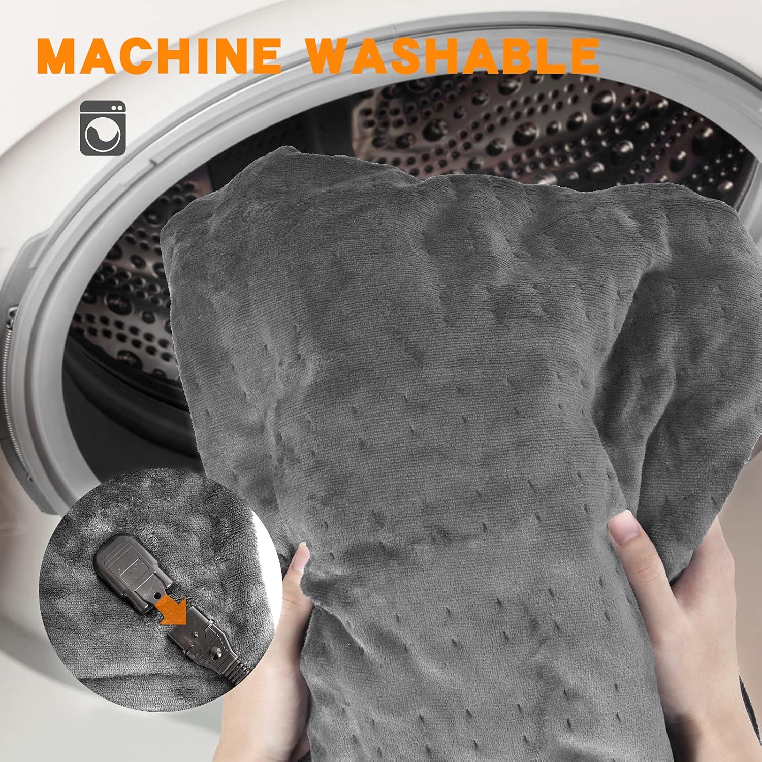 Lifetivity Machine Washable Car Heated Blanket 12 Volt Electric Travel Blanket Flannel Heating Throw for Car with Controller 3 Heating Level 40x55” Gray : Automotive