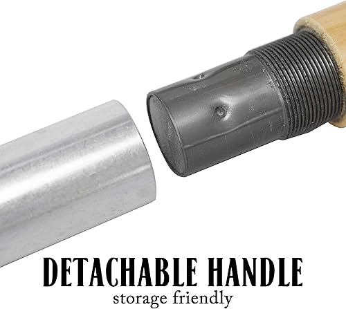 Miniatura 3 de Chicago Brick Oven Pizza Turning Peel PRO - 9 pulgadas de diámetro, mango de madera desmontable de 31.5 pulgadas con correa de cuero, aluminio duro